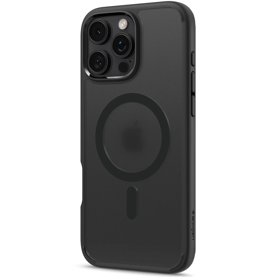 Handyhülle für iPhone 16 Pro Max, Spigen Ultra Hybrid Mag mit MagSafe, Durchscheinend-Schwarz