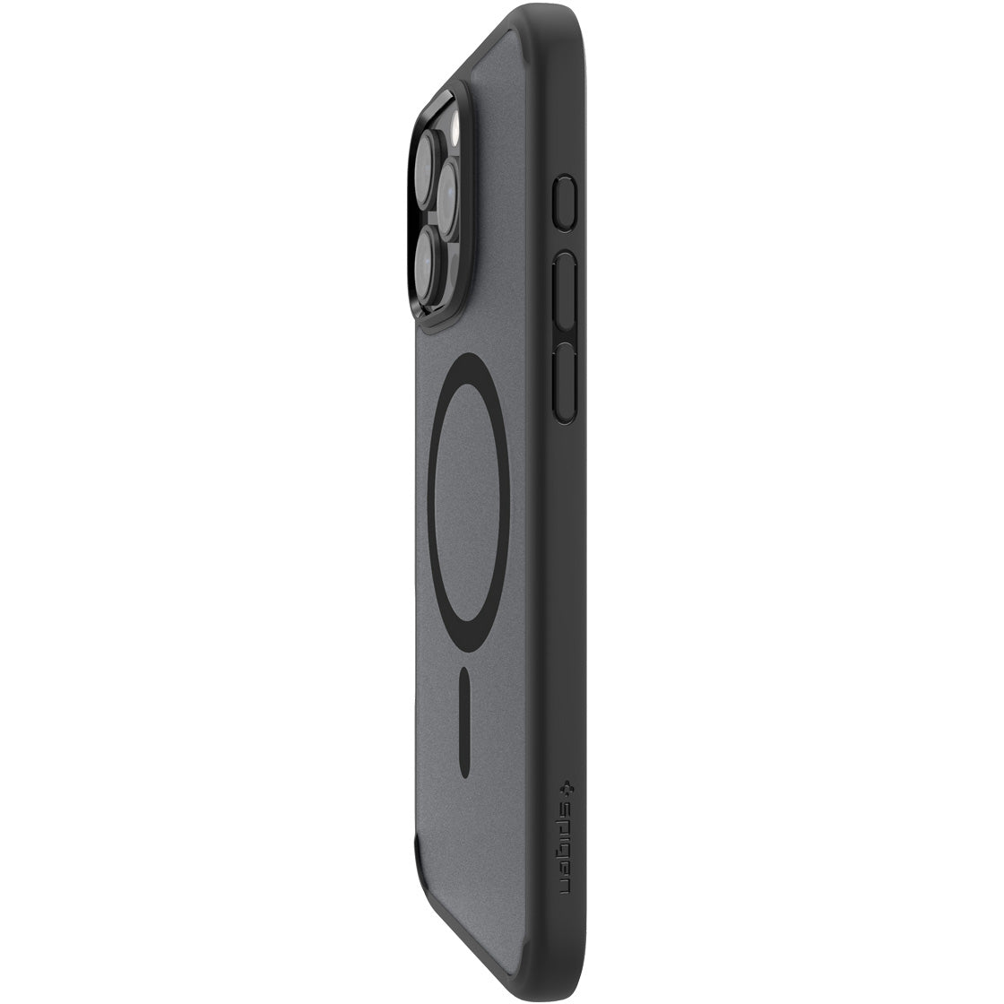 Handyhülle für iPhone 16 Pro Max, Spigen Ultra Hybrid Mag mit MagSafe, Durchscheinend-Schwarz