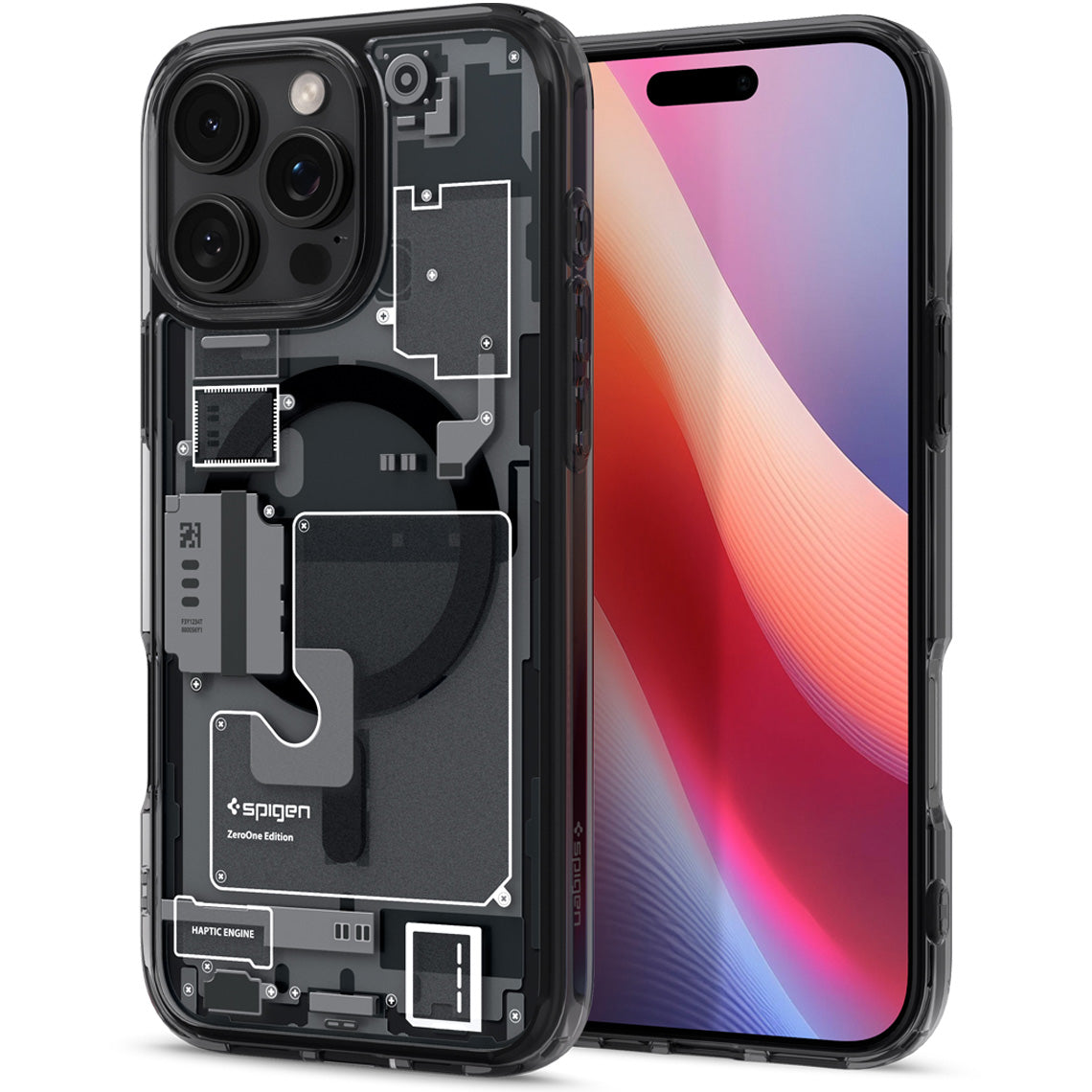 Handyhülle für iPhone 16 Pro Max, Spigen Ultra Hybrid Mag mit MagSafe, Rauchfarben-Grau (Zero One)