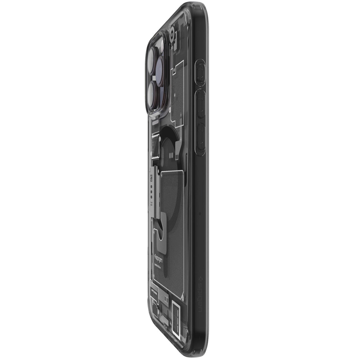 Handyhülle für iPhone 16 Pro Max, Spigen Ultra Hybrid Mag mit MagSafe, Rauchfarben-Grau (Zero One)