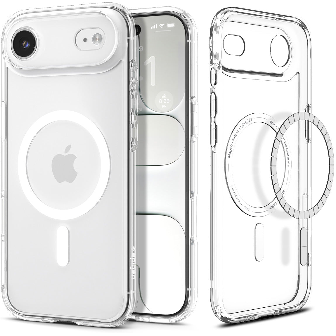 Handyhülle für iPhone Air, Spigen Ultra Hybrid Mag mit MagSafe, Transparent-Weiß