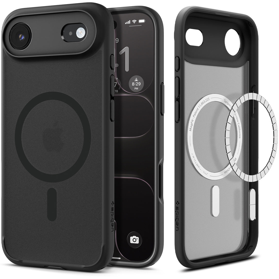 Handyhülle für iPhone Air, Spigen Ultra Hybrid Mag mit MagSafe, Durchscheinend-Schwarz