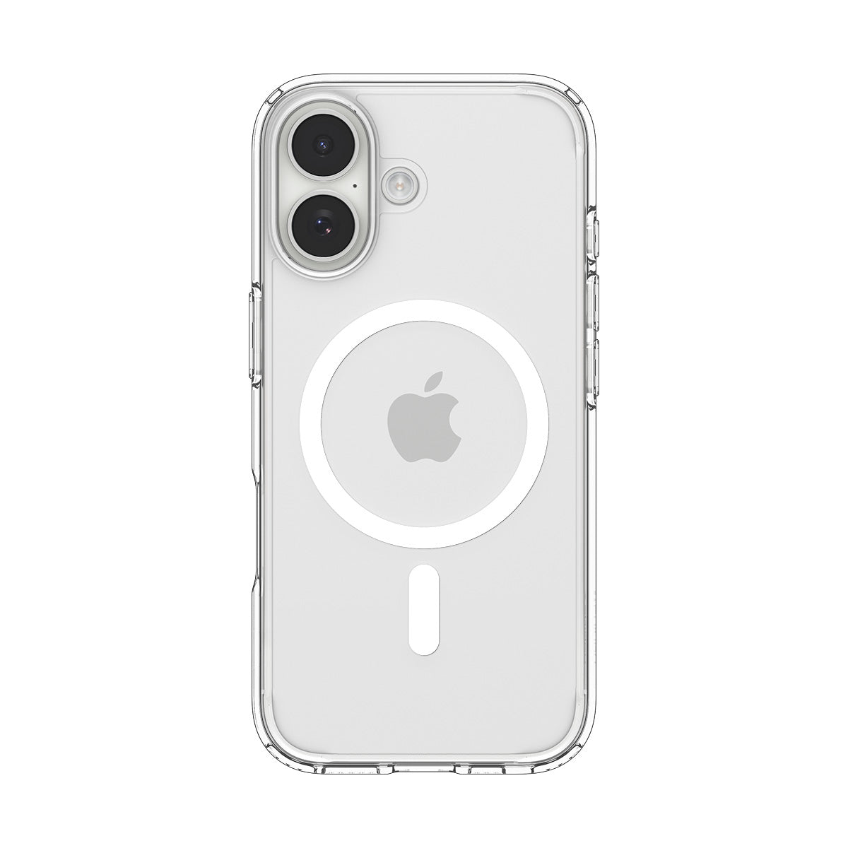 Handyhülle für iPhone 17, Spigen Ultra Hybrid Mag mit MagSafe, Transparent-Weiß