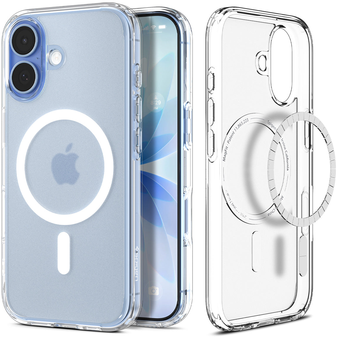 Handyhülle für iPhone 17, Spigen Ultra Hybrid Mag mit MagSafe, Durchscheinend-Weiß
