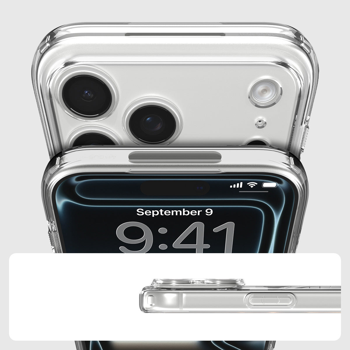 Handyhülle für iPhone 17 Pro Max, Spigen Ultra Hybrid Mag mit MagSafe, Transparent-Golden