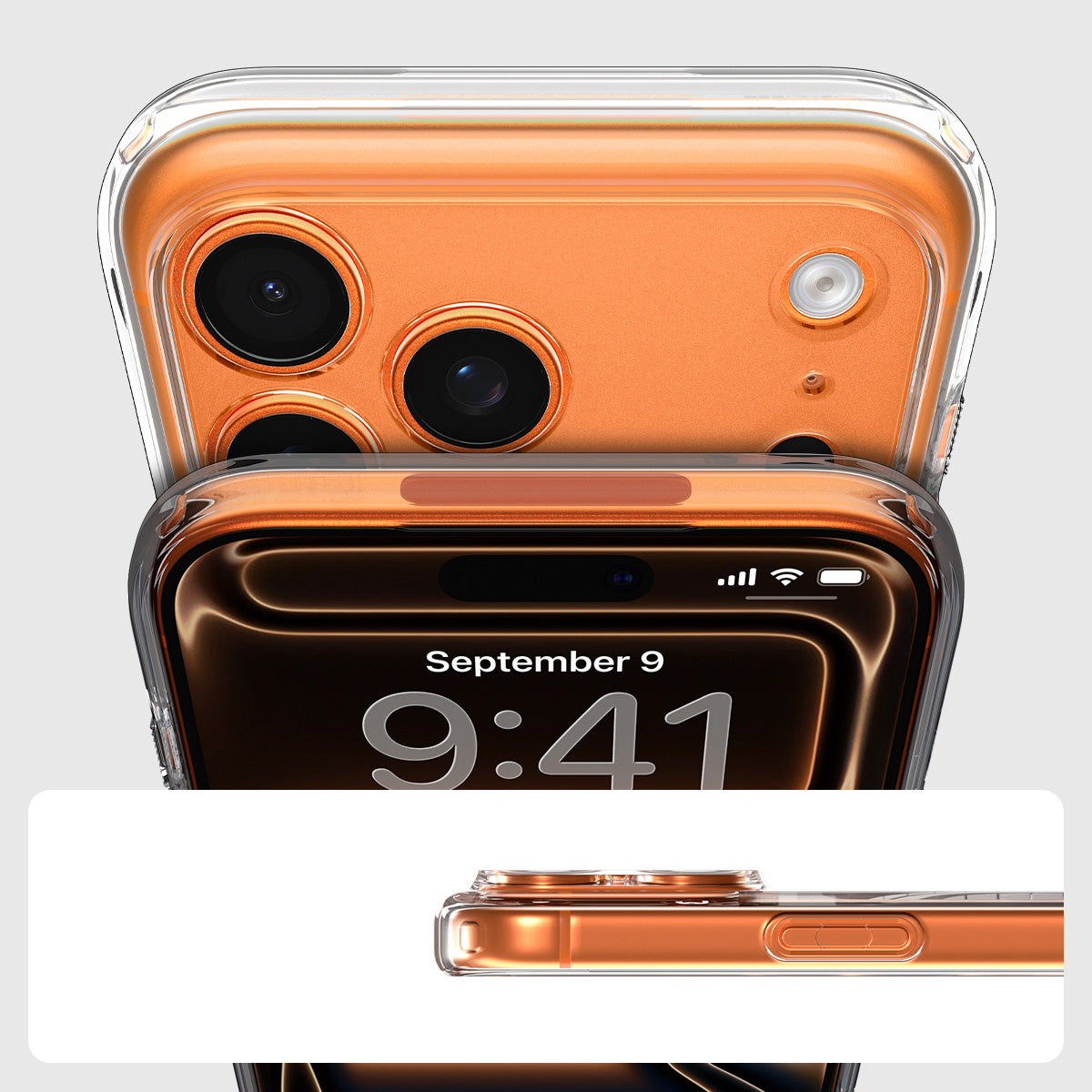 Handyhülle für iPhone 17 Pro Max, Spigen Ultra Hybrid Mag mit MagSafe, Transparent-Weiß