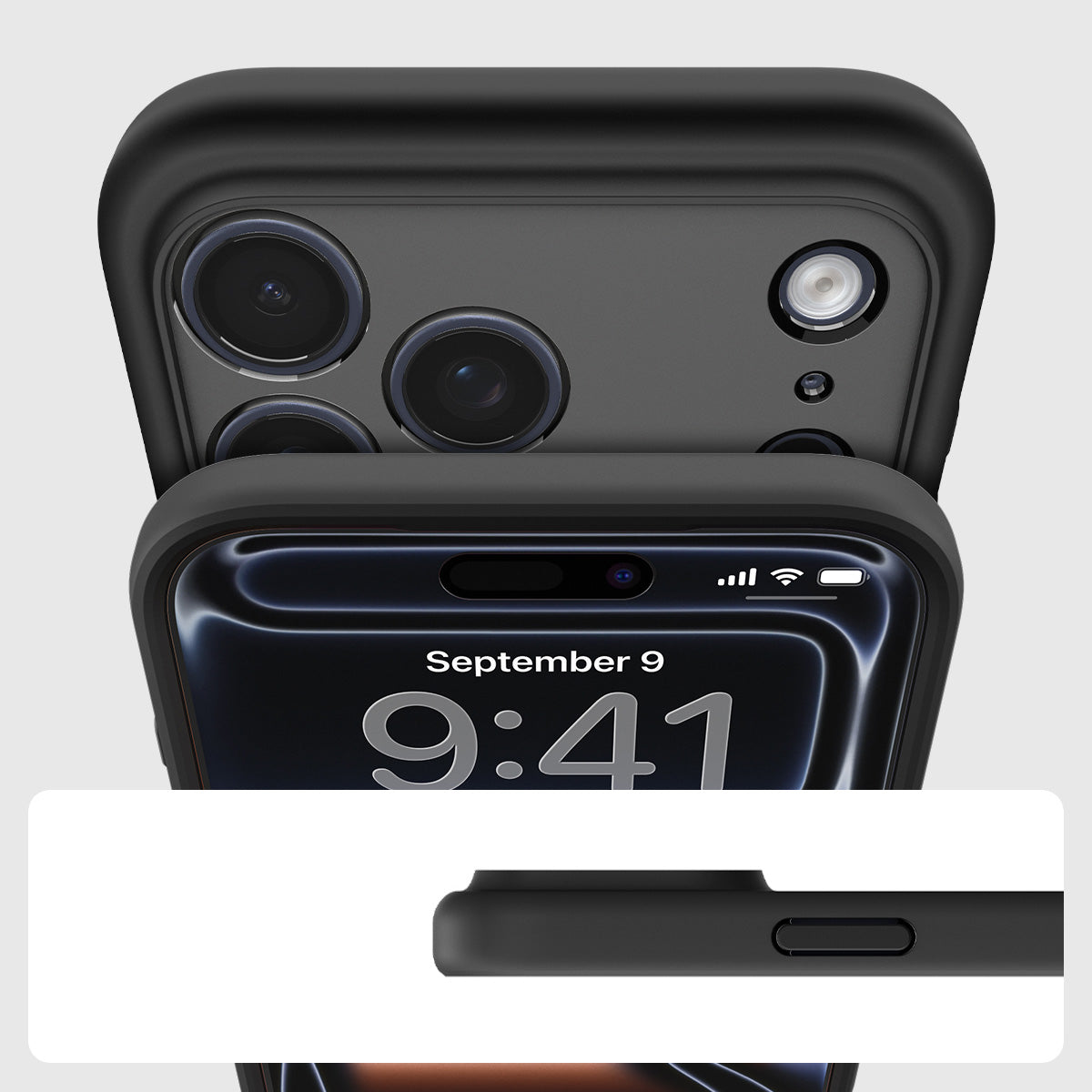 Handyhülle für iPhone 17 Pro Max, Spigen Ultra Hybrid Mag mit MagSafe, Durchscheinend-Schwarz