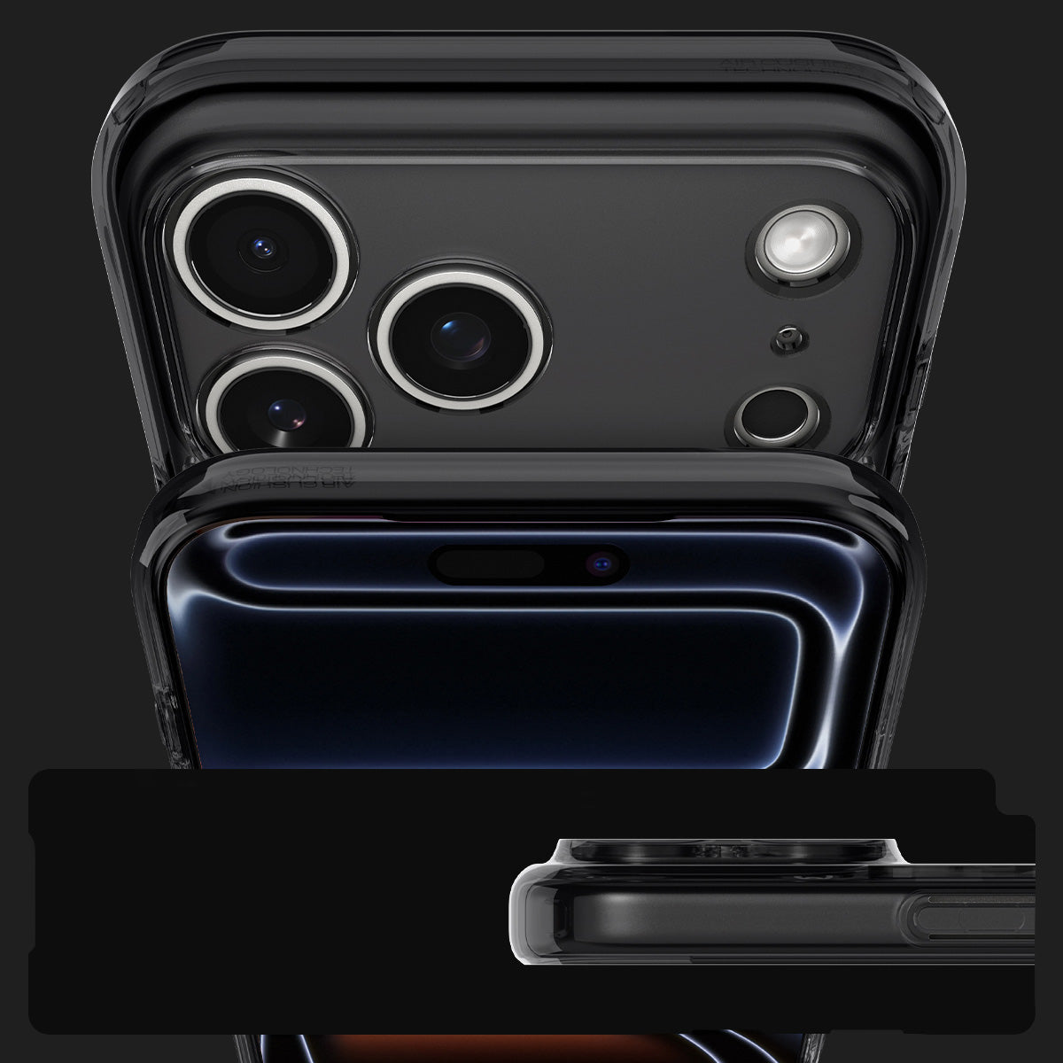 Handyhülle für iPhone 17 Pro Max, Spigen Ultra Hybrid Mag mit MagSafe, Rauchfarben-Grau (Zero One)