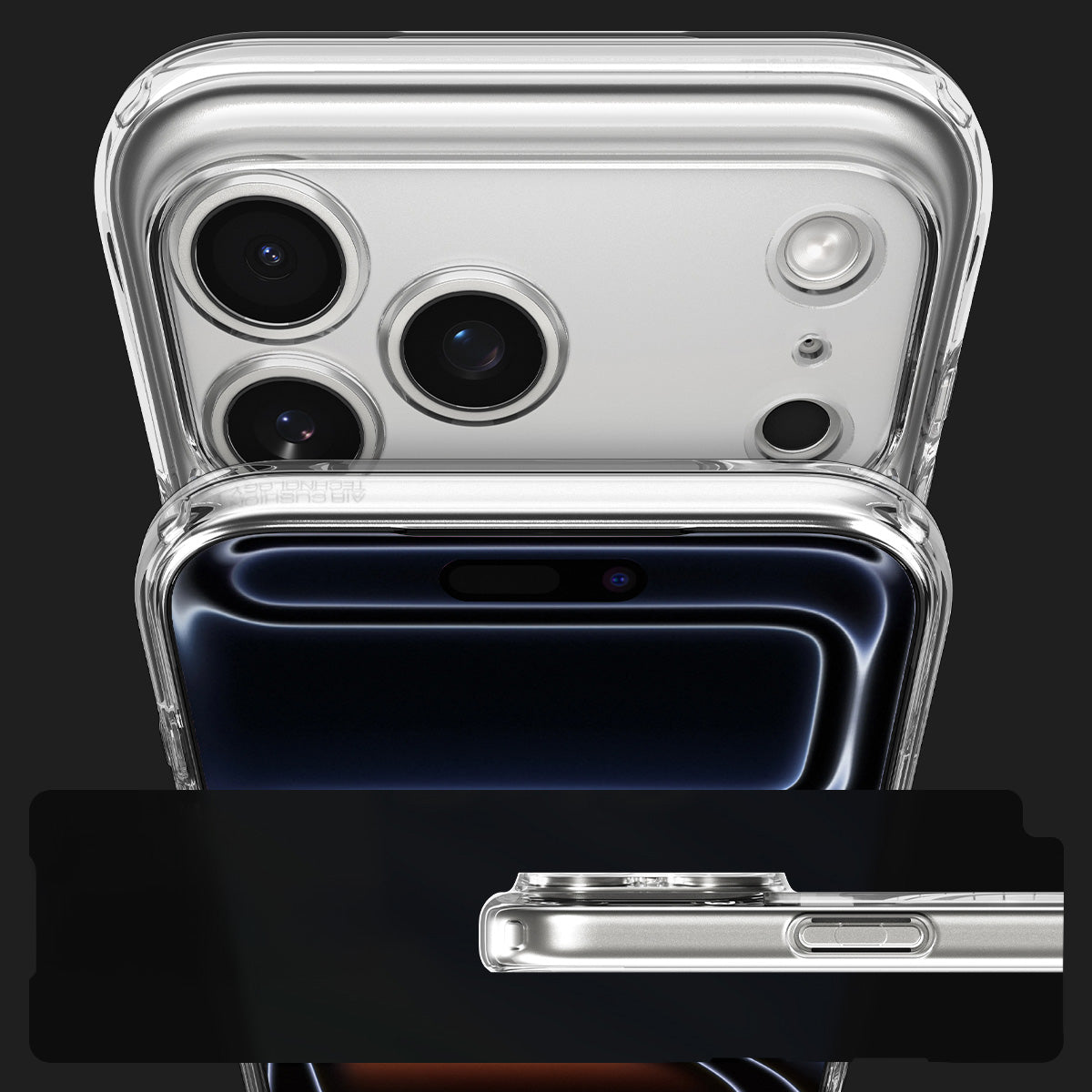 Handyhülle für iPhone 17 Pro, Spigen Ultra Hybrid Mag mit MagSafe, Transparent-Gemustert (Neo One)