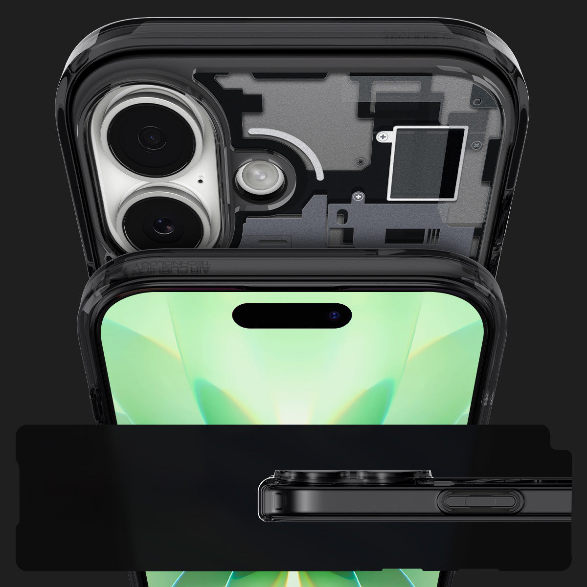 Handyhülle für iPhone 17, Spigen Ultra Hybrid Mag mit MagSafe, Rauchfarben-Grau (Zero One)