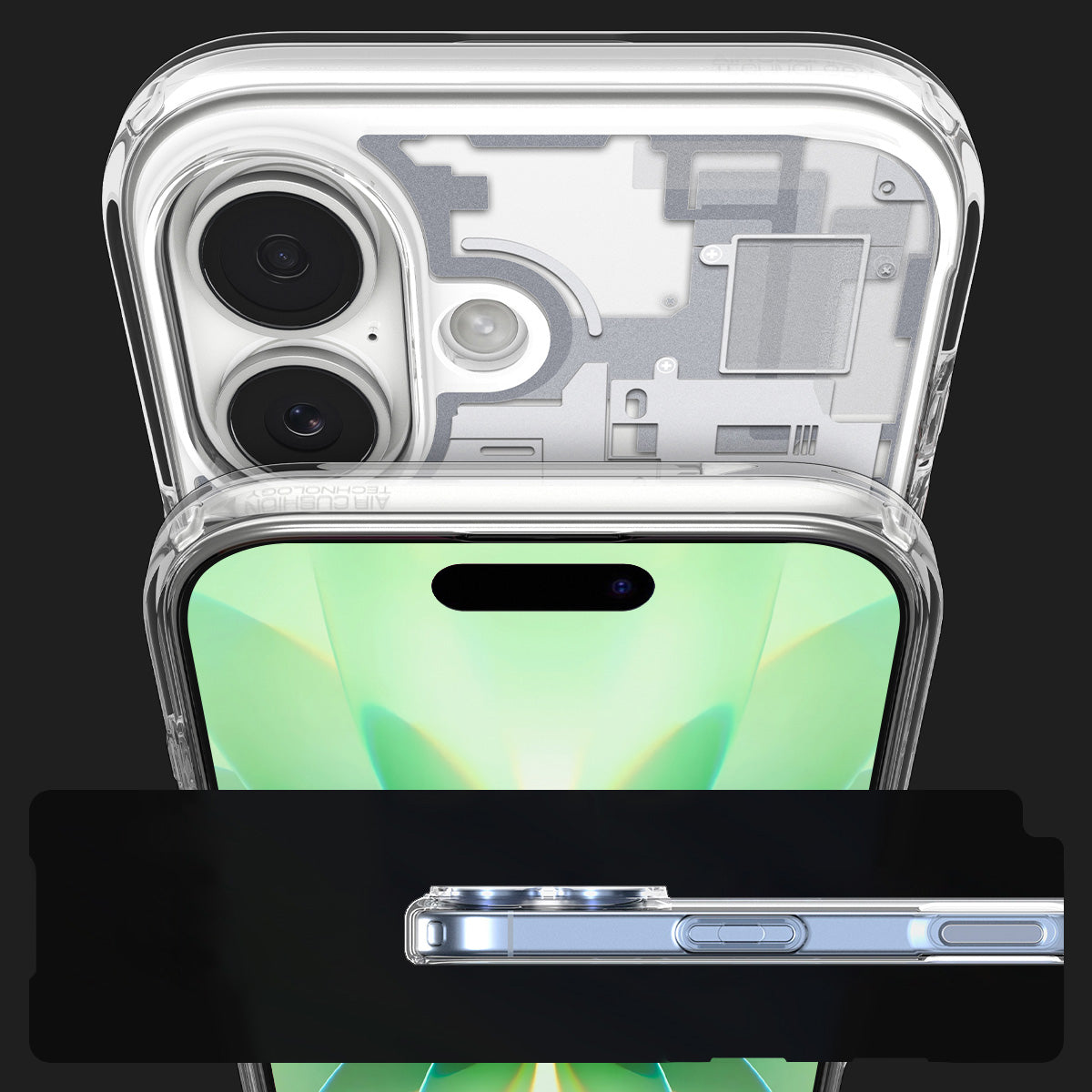 Handyhülle für iPhone 17, Spigen Ultra Hybrid Mag mit MagSafe, Weiß-Grau (Zero One)