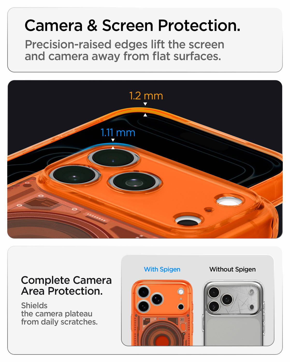 Handyhülle für iPhone 18 Pro / 17 Pro, Spigen Ultra Hybrid Mag mit MagSafe, Orange (2/16)