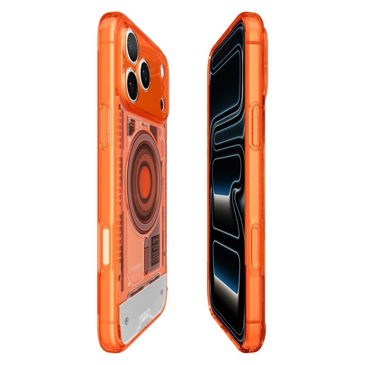 Handyhülle für iPhone 18 Pro / 17 Pro, Spigen Ultra Hybrid Mag mit MagSafe, Orange (12/16)