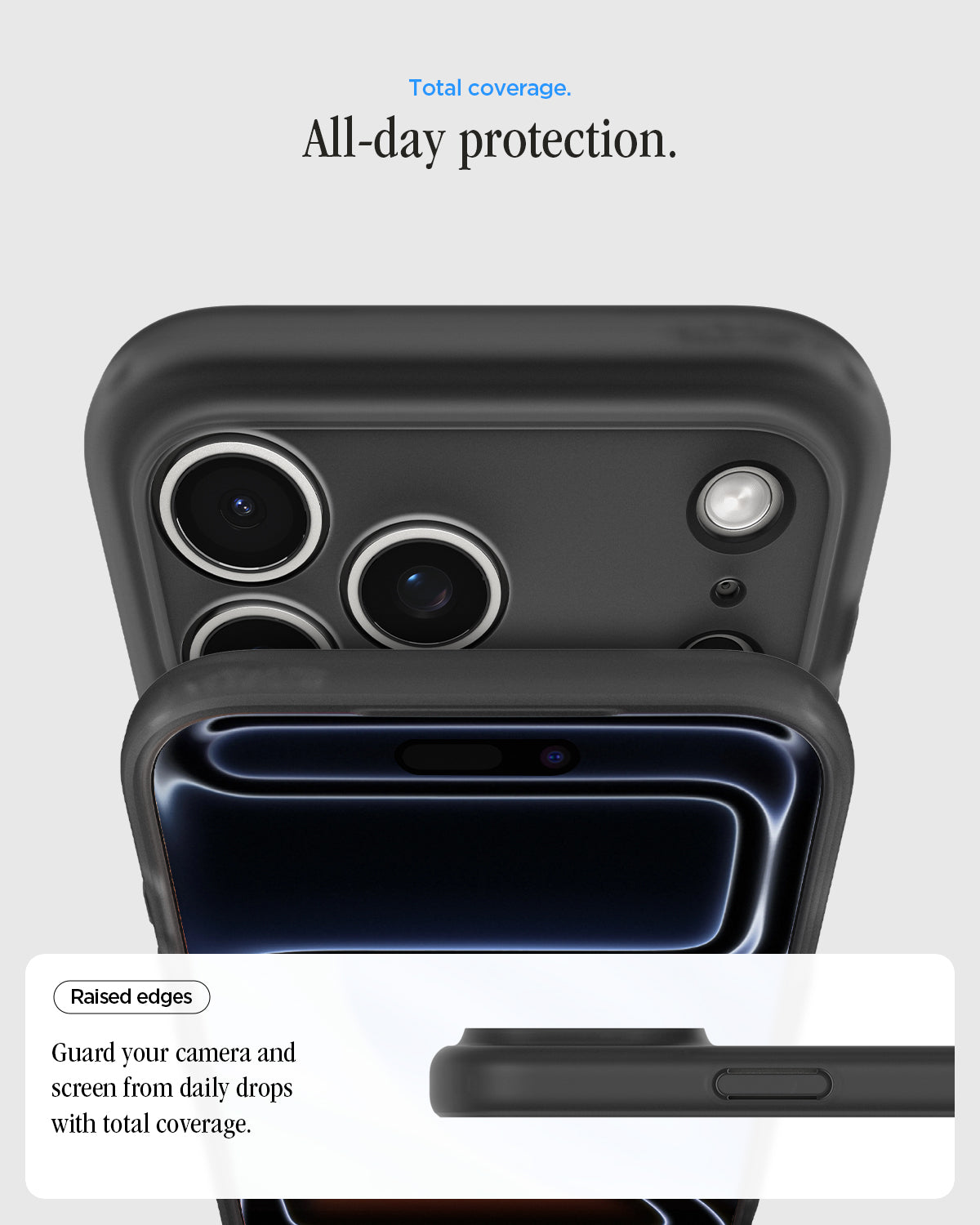 Handyhülle für iPhone 18 Pro, Spigen Ultra Hybrid Mag mit MagSafe, Grau-Schwarz (Classic) (2/14)
