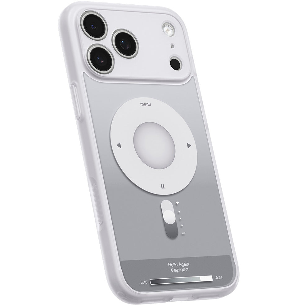 Handyhülle für iPhone 18 Pro, Spigen Ultra Hybrid Mag mit MagSafe, Grau-Weiß (Classic) (3/14)