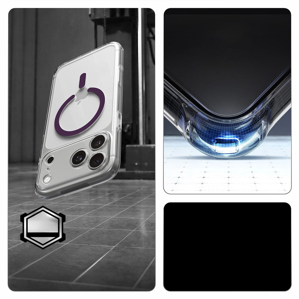 Handyhülle für iPhone 18 Pro / 17 Pro, Spigen Ultra Hybrid Mag mit MagSafe, Transparent-Violett (6/16)