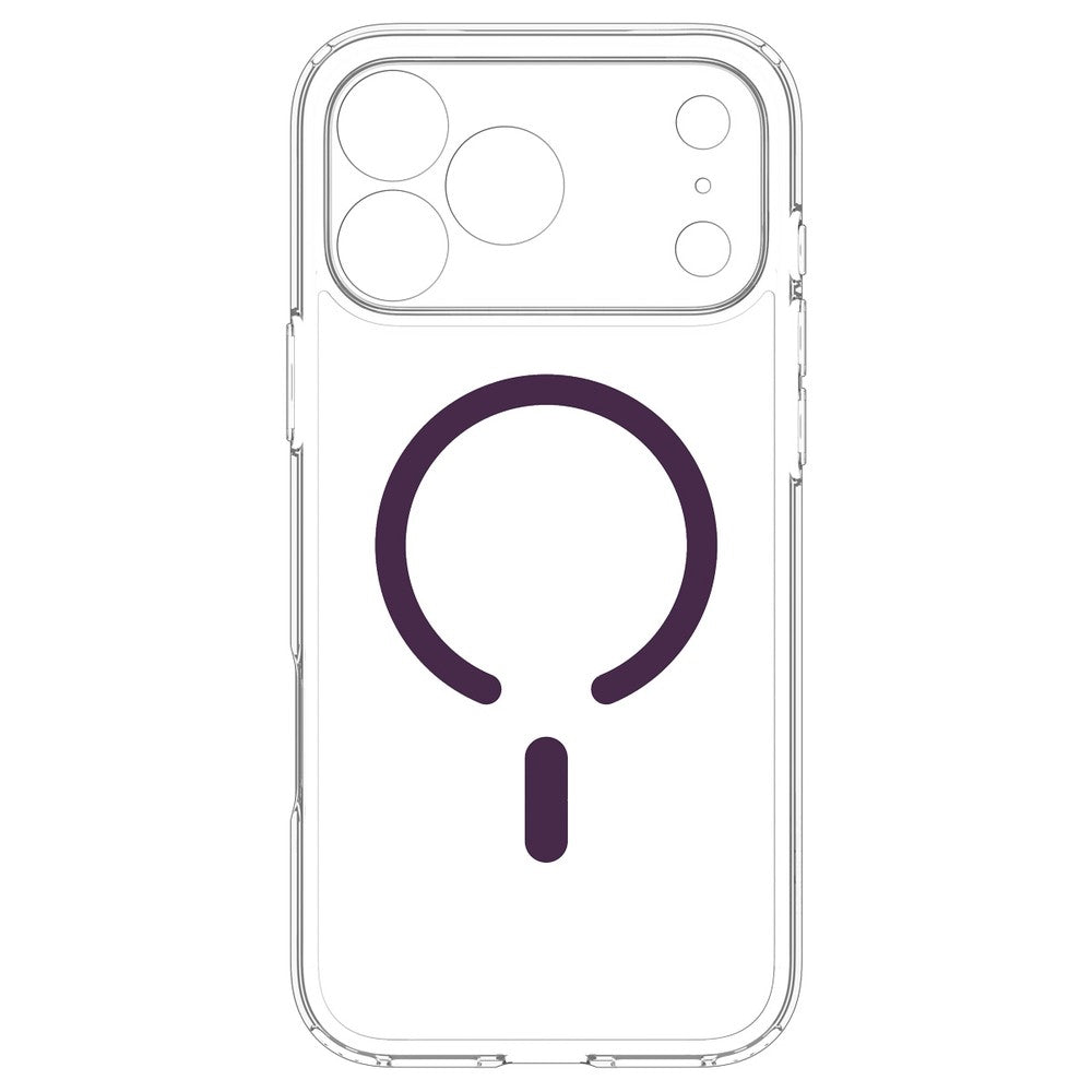 Handyhülle für iPhone 18 Pro / 17 Pro, Spigen Ultra Hybrid Mag mit MagSafe, Transparent-Violett (12/16)