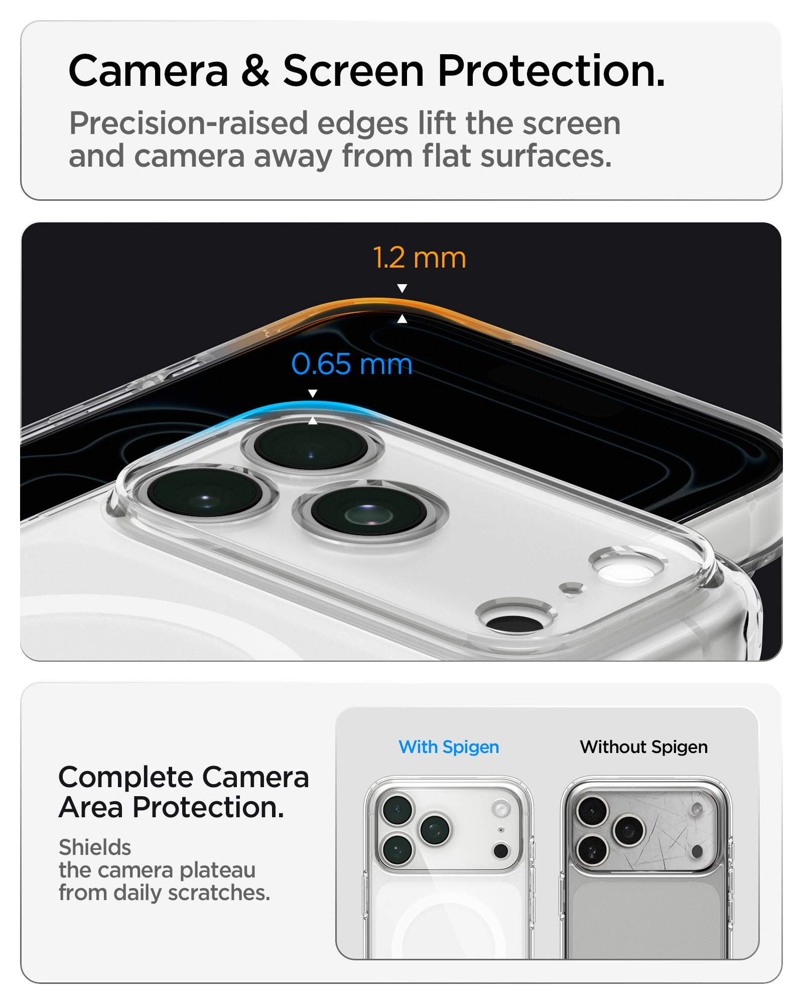 Handyhülle für iPhone 18 Pro, Spigen Ultra Hybrid Mag mit MagSafe, Durchscheinend-Weiß (2/16)