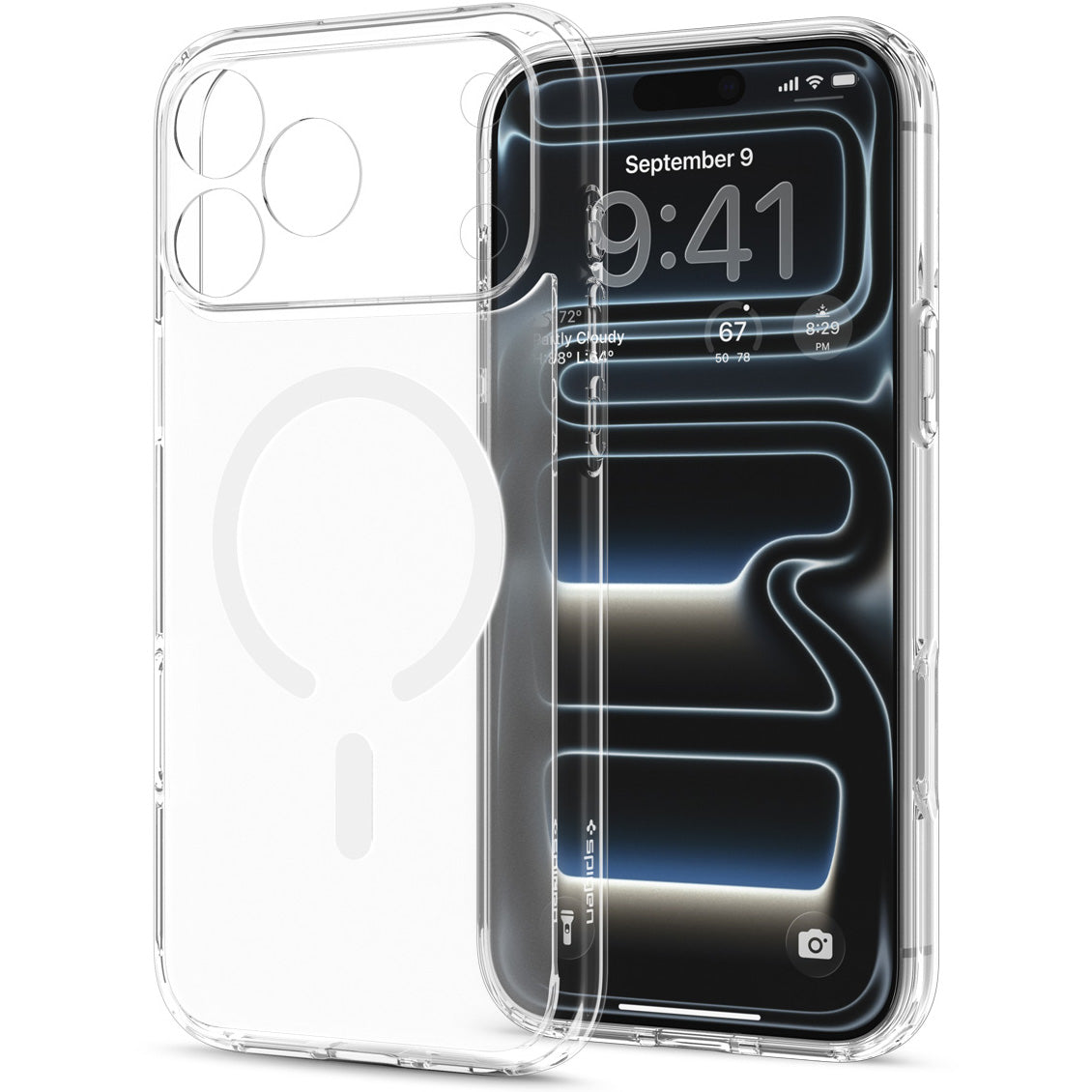 Handyhülle für iPhone 18 Pro, Spigen Ultra Hybrid Mag mit MagSafe, Durchscheinend-Weiß (8/16)