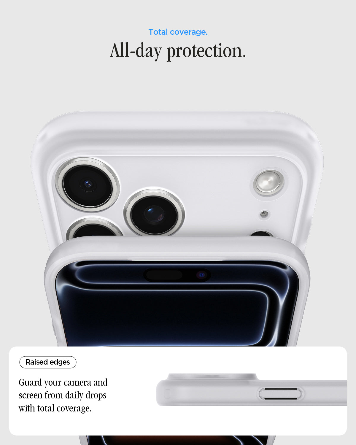 Handyhülle für iPhone 18 Pro Max, Spigen Ultra Hybrid Mag mit MagSafe, Grau-Weiß (Classic) (2/14)