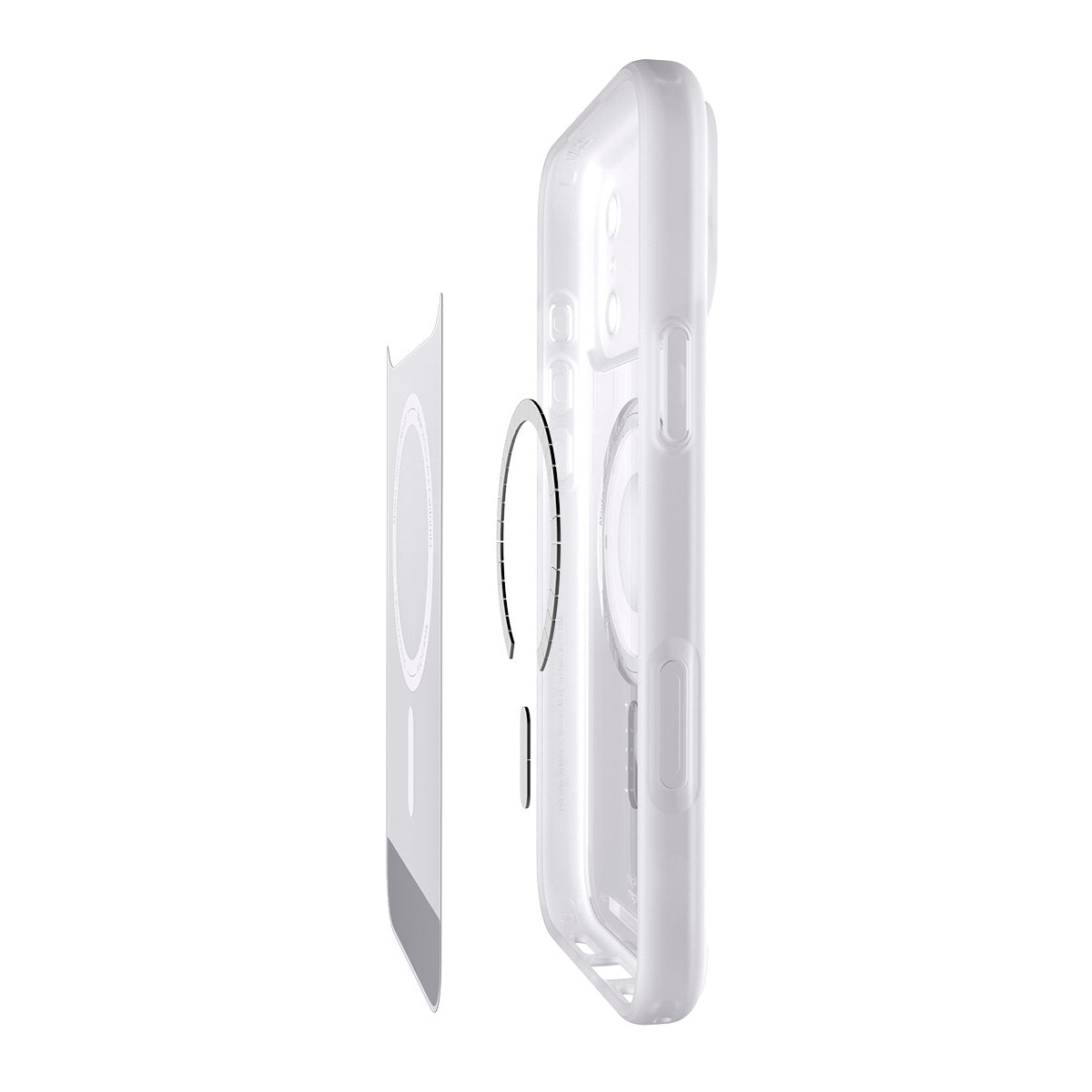 Handyhülle für iPhone 18 Pro Max, Spigen Ultra Hybrid Mag mit MagSafe, Grau-Weiß (Classic) (13/14)