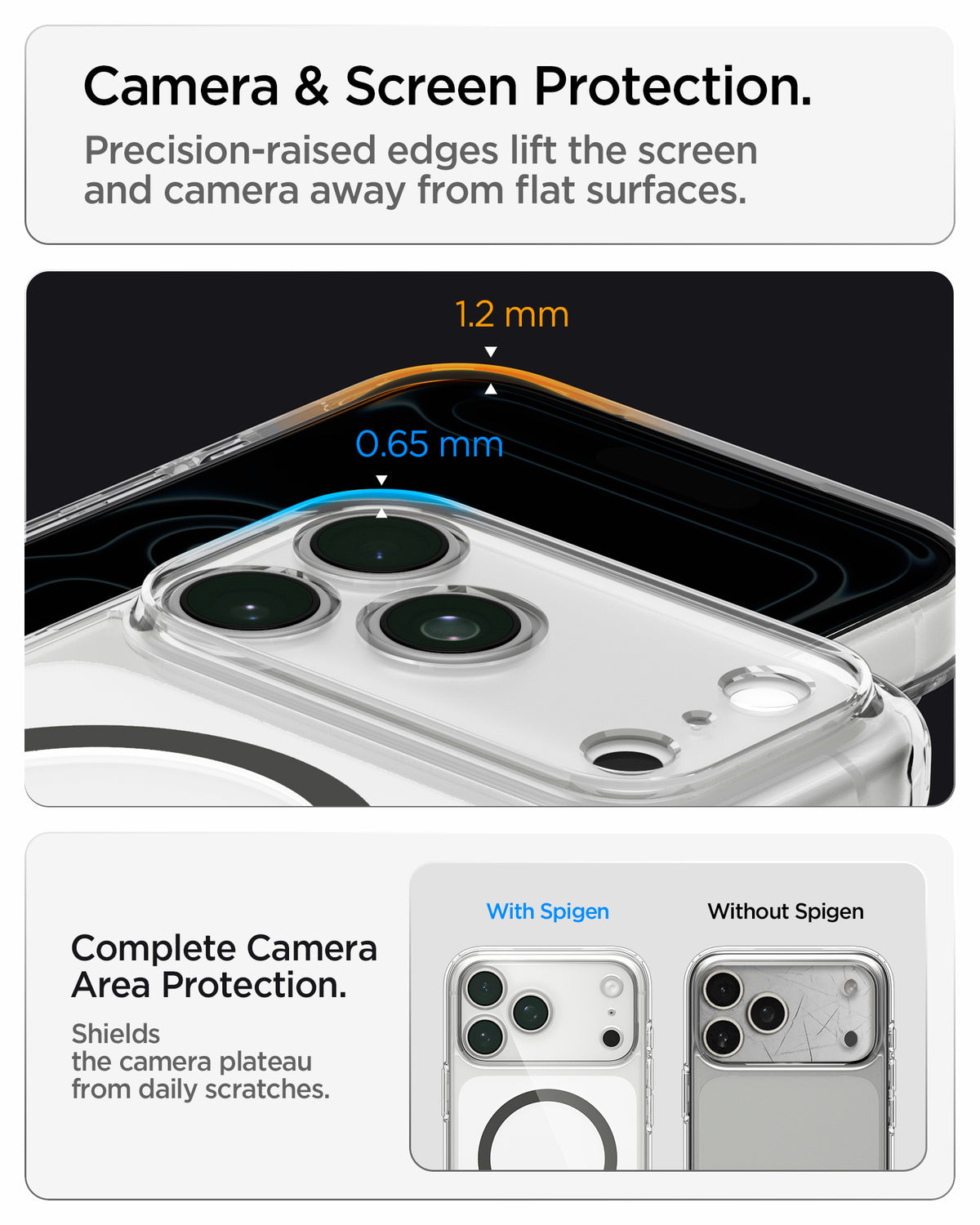 Handyhülle für iPhone 18 Pro Max, Spigen Ultra Hybrid Mag mit MagSafe, Transparent-Grau (2/16)