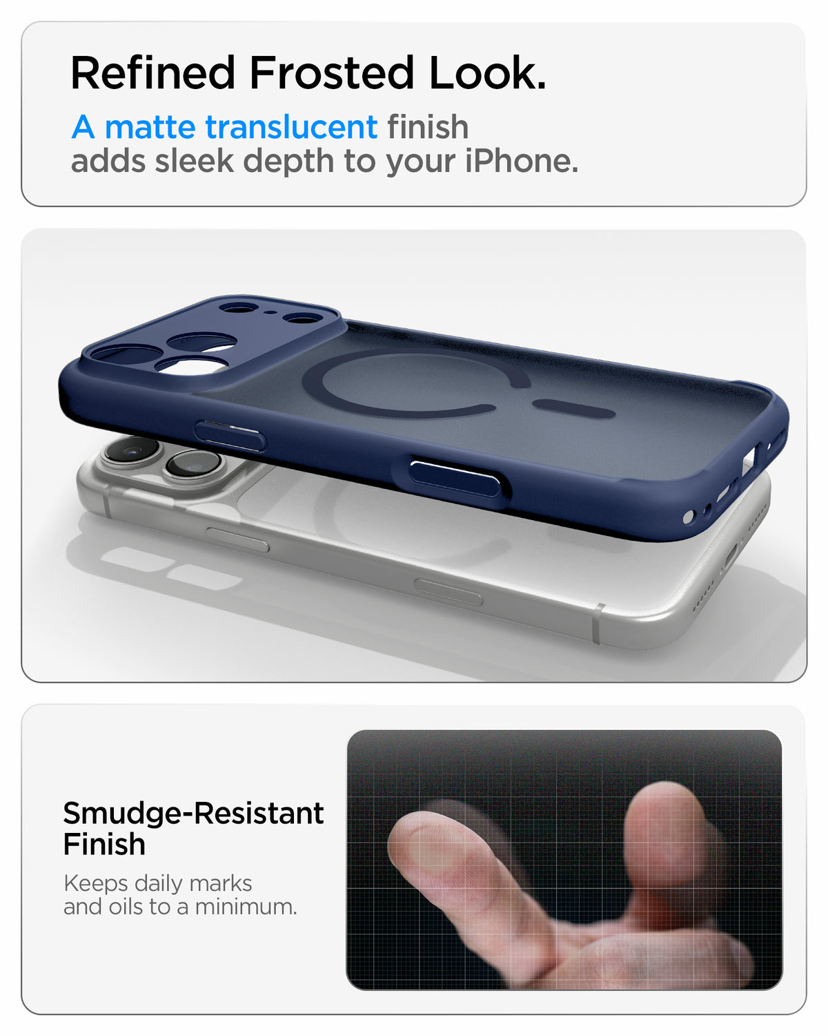 Handyhülle für iPhone 18 Pro Max, Spigen Ultra Hybrid Mag mit MagSafe, Durchscheinend-Blau (15/16)