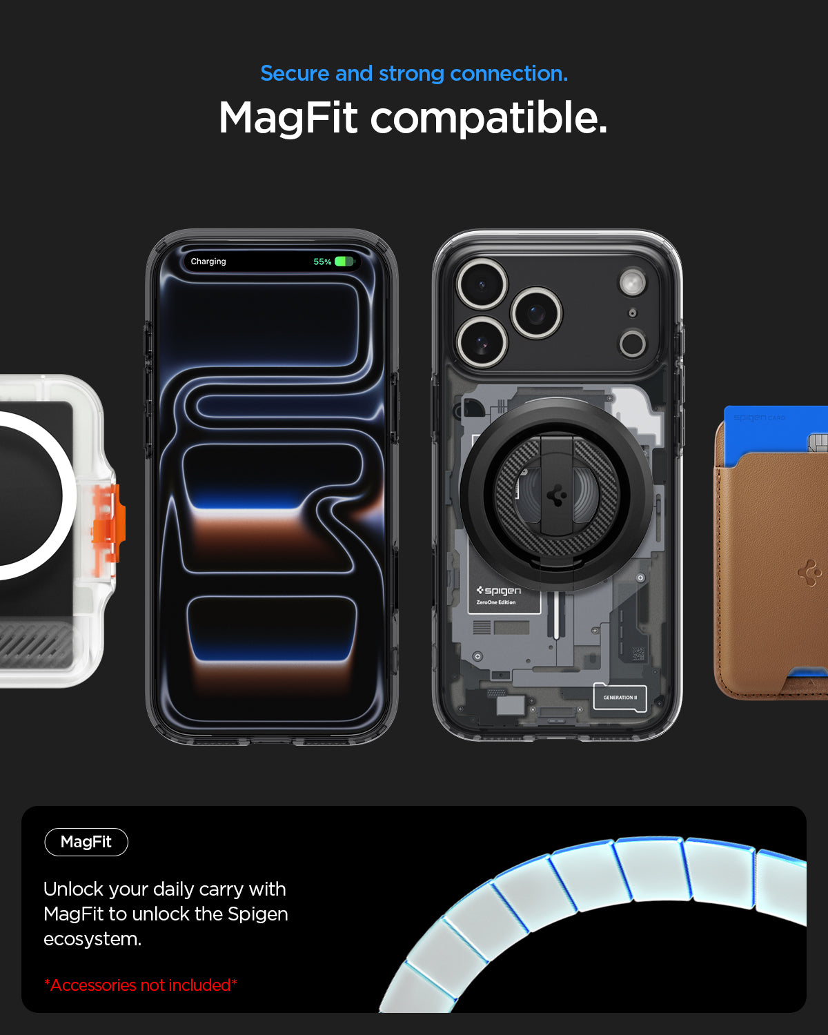 Handyhülle für iPhone 18 Pro Max, Spigen Ultra Hybrid Mag mit MagSafe, Rauchfarben-Grau (Zero One) (4/14)