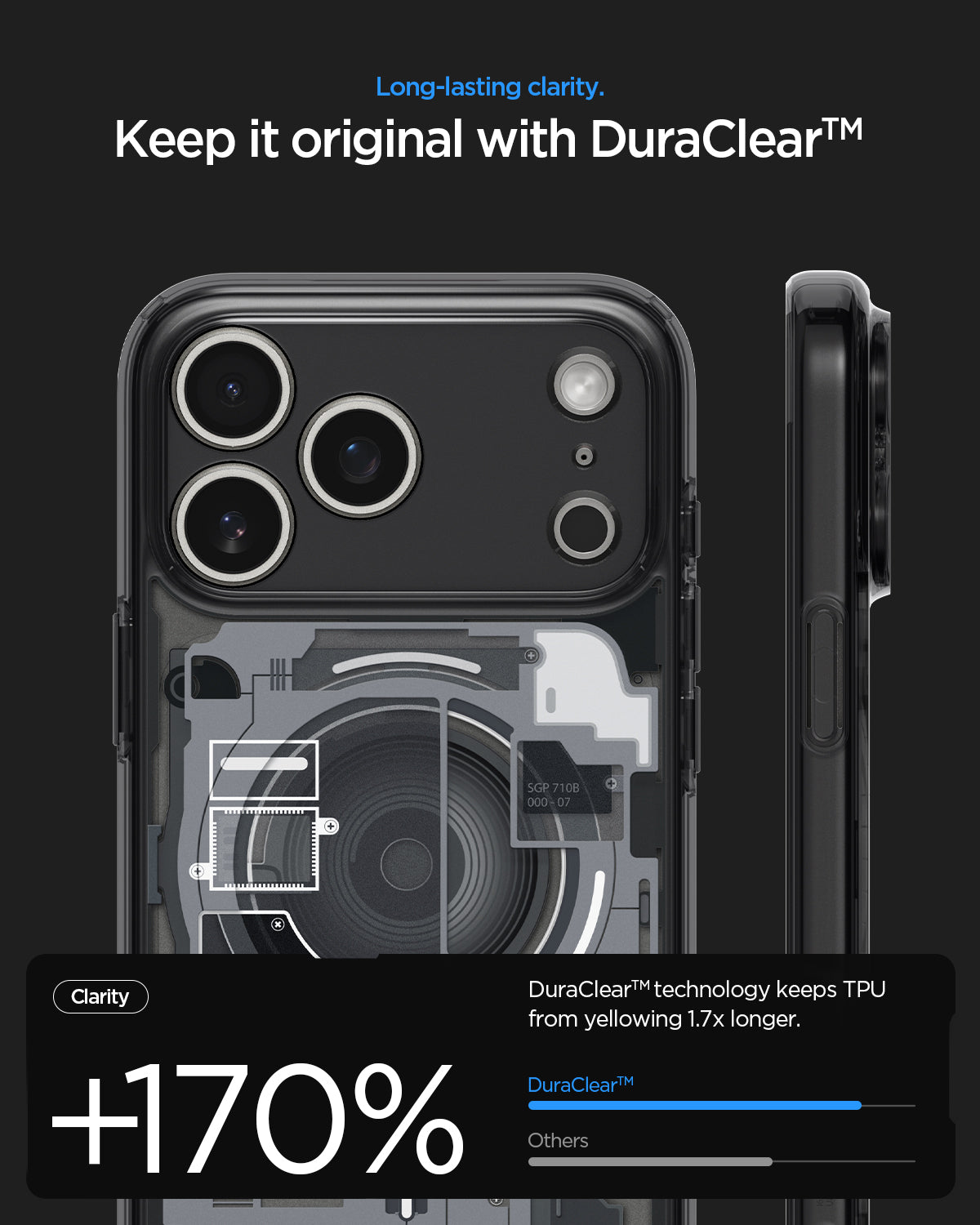 Handyhülle für iPhone 18 Pro Max, Spigen Ultra Hybrid Mag mit MagSafe, Rauchfarben-Grau (Zero One) (5/14)