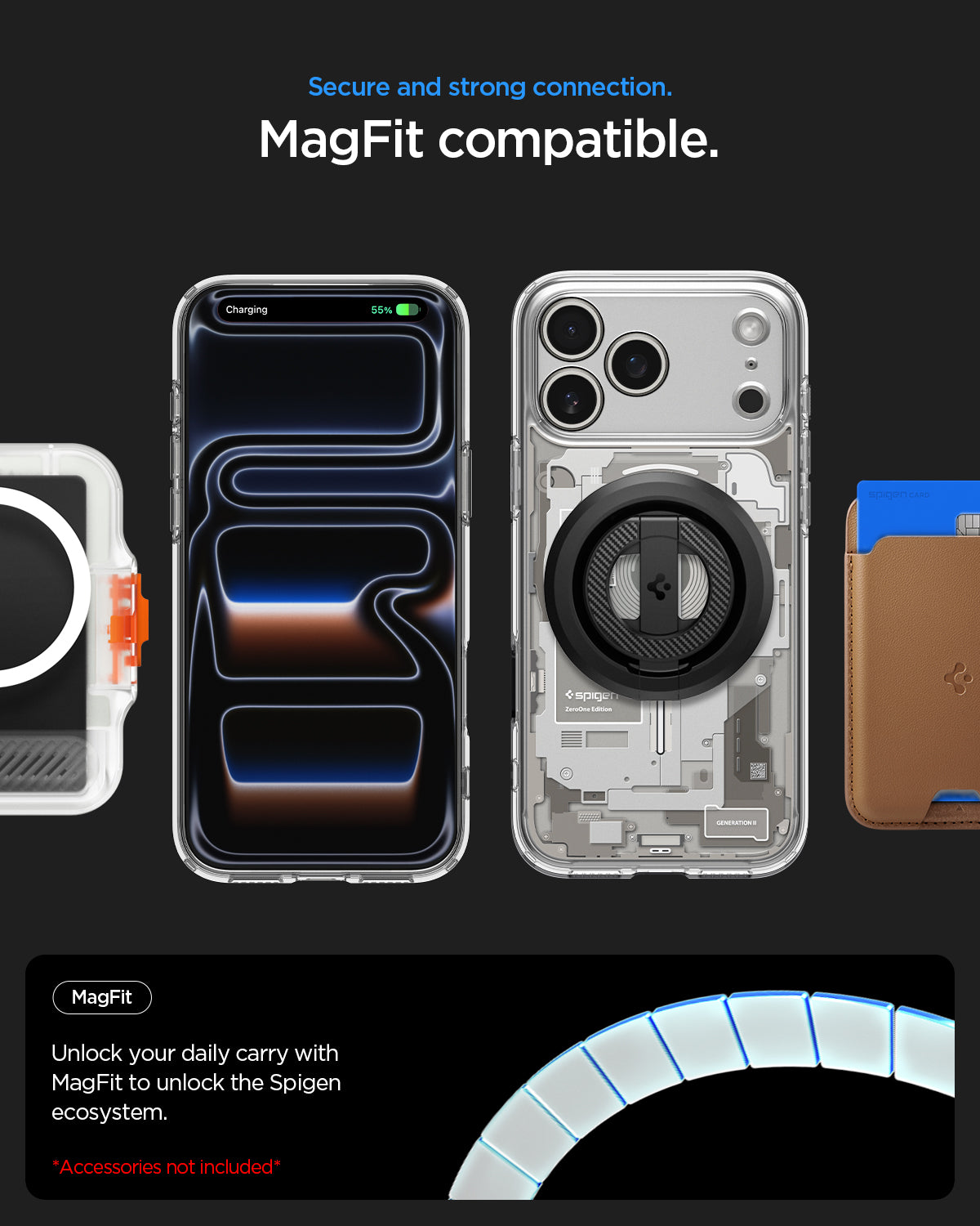 Handyhülle für iPhone 18 Pro Max, Spigen Ultra Hybrid Mag mit MagSafe, Transparent-Beige (Zero One) (4/14)