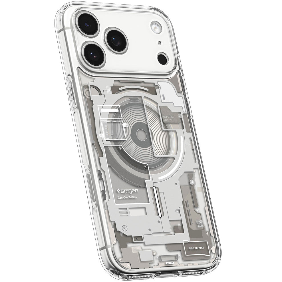 Handyhülle für iPhone 18 Pro Max, Spigen Ultra Hybrid Mag mit MagSafe, Transparent-Beige (Zero One) (6/14)