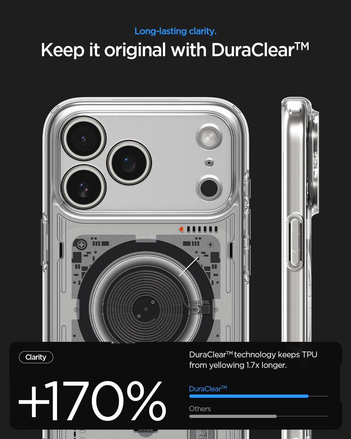 Handyhülle für iPhone 18 Pro, Spigen Ultra Hybrid Mag mit MagSafe, Transparent-Gemustert (Neo One) (5/14)