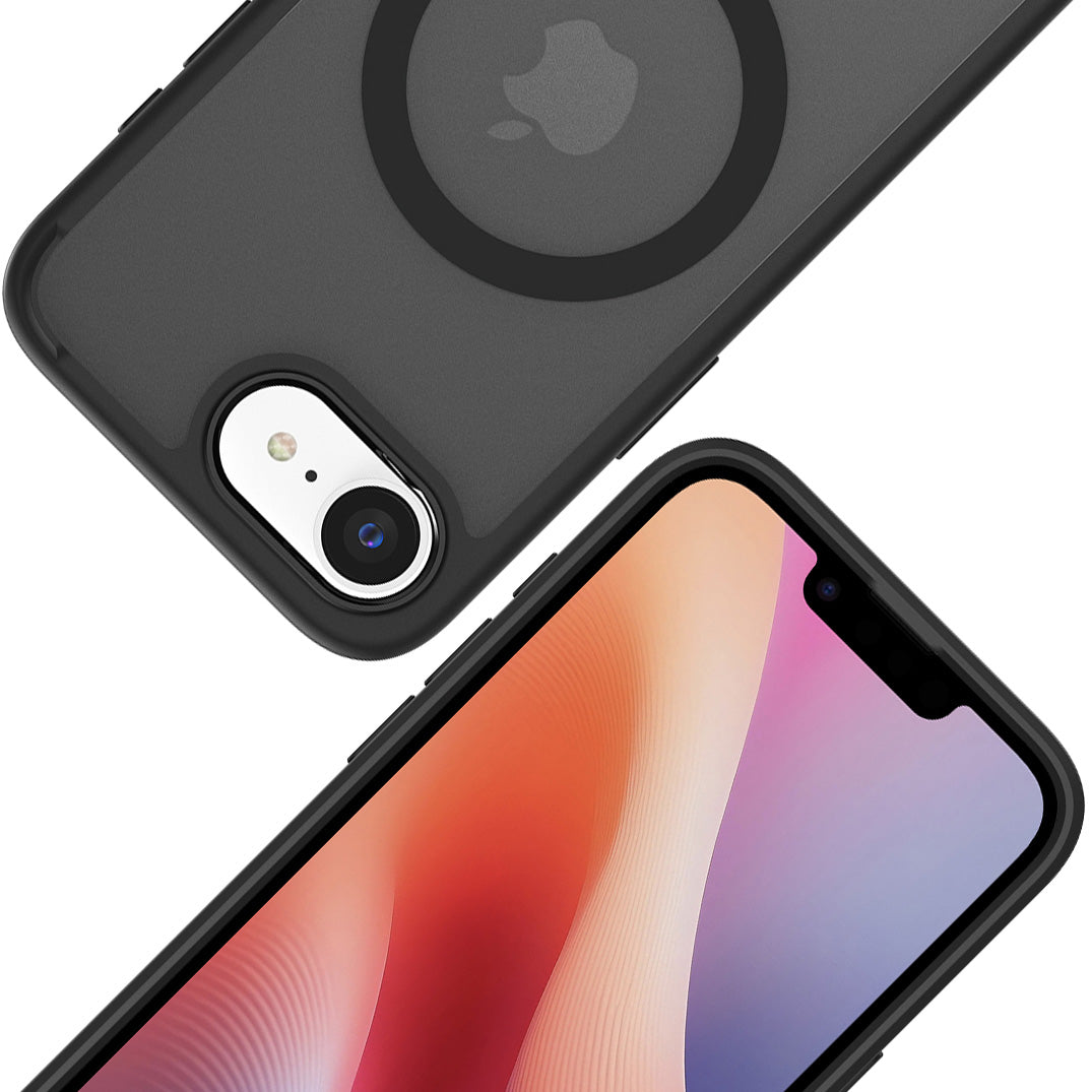 Handyhülle für iPhone 17e / 16e, Spigen Ultra Hybrid Mag mit MagSafe, Grau-Schwarz