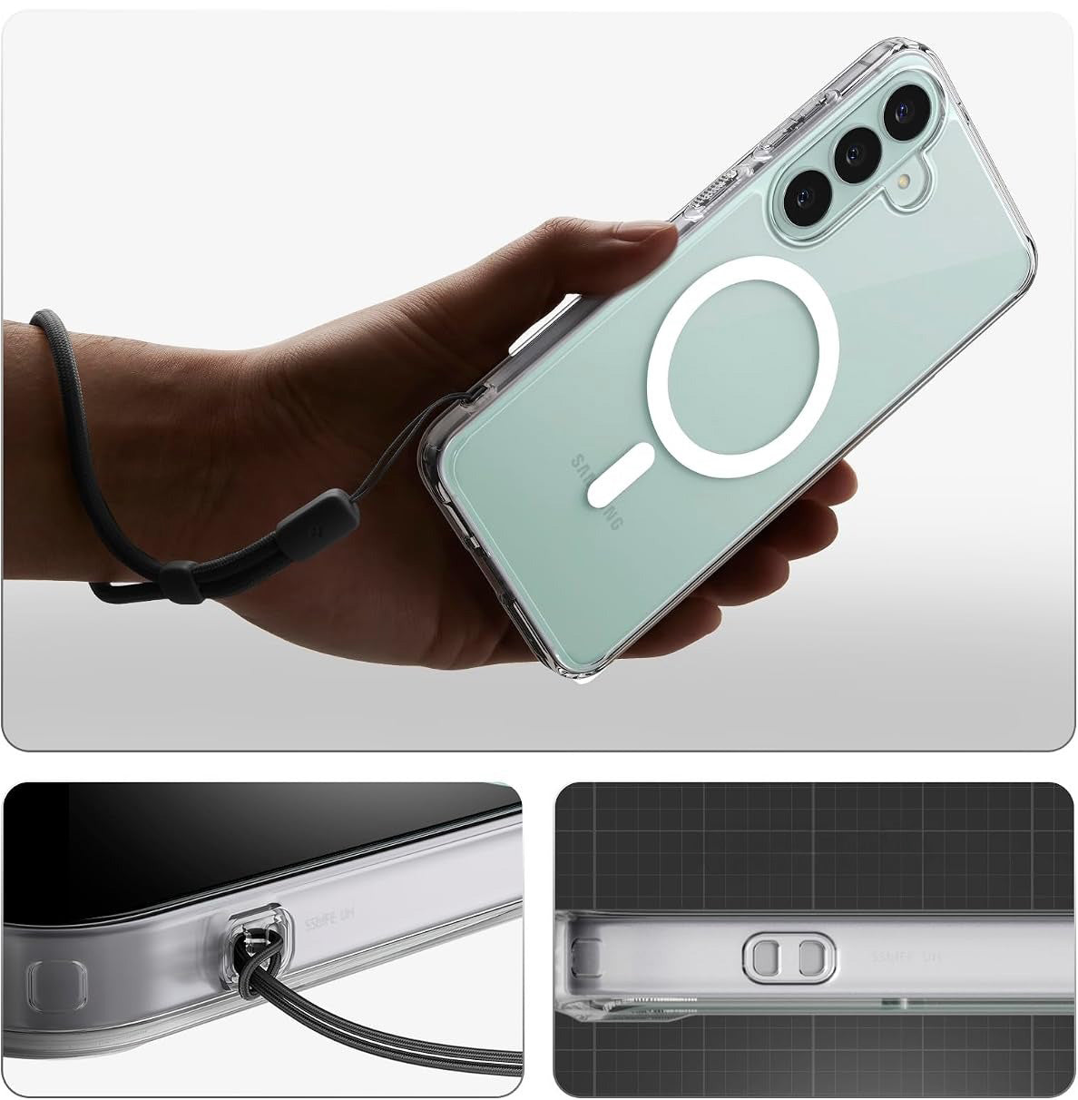 Handyhülle für Galaxy S26 FE, Spigen Ultra Hybrid Mag mit MagSafe, Transparent