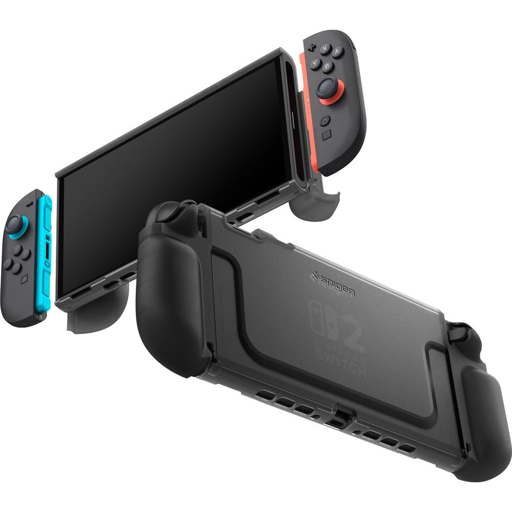 Hülle für Nintendo Switch 2, Spigen Ultra Hybrid, Rauchfarben Schwarz