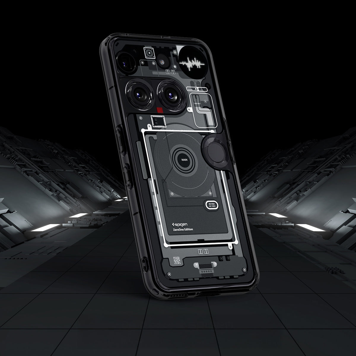 Handyhülle für Nothing Phone 3, Spigen Ultra Hybrid, Rauchfarben-Grau (Zero One)
