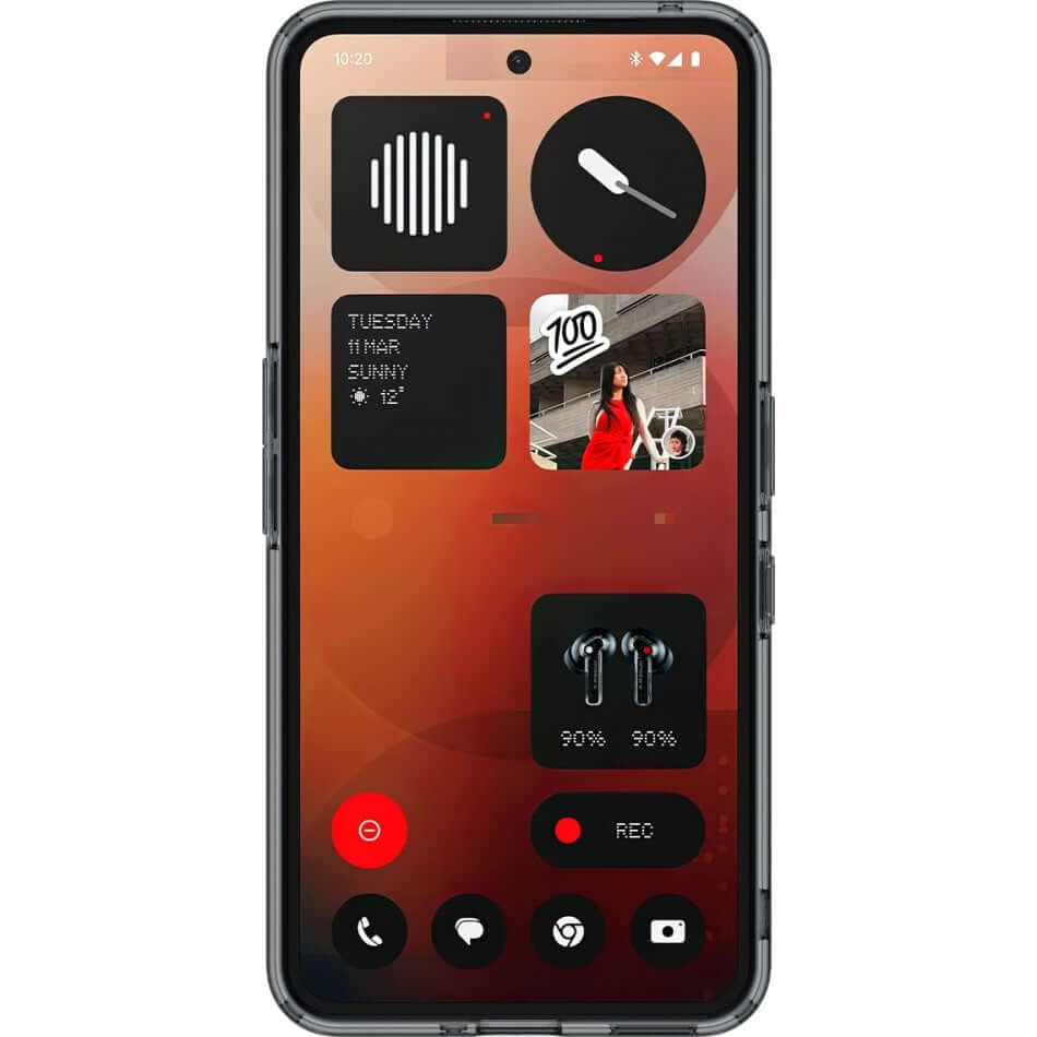Handyhülle für Nothing Phone 3a, Spigen Ultra Hybrid, Transparent/Rauchfarben