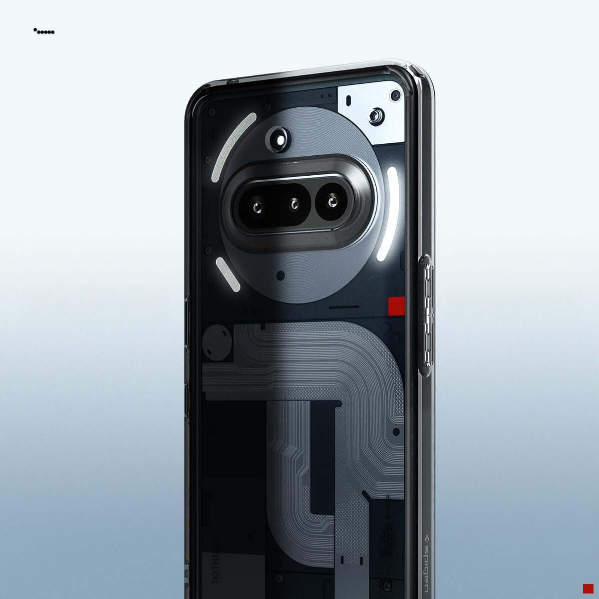 Handyhülle für Nothing Phone 3a, Spigen Ultra Hybrid, Transparent/Rauchfarben