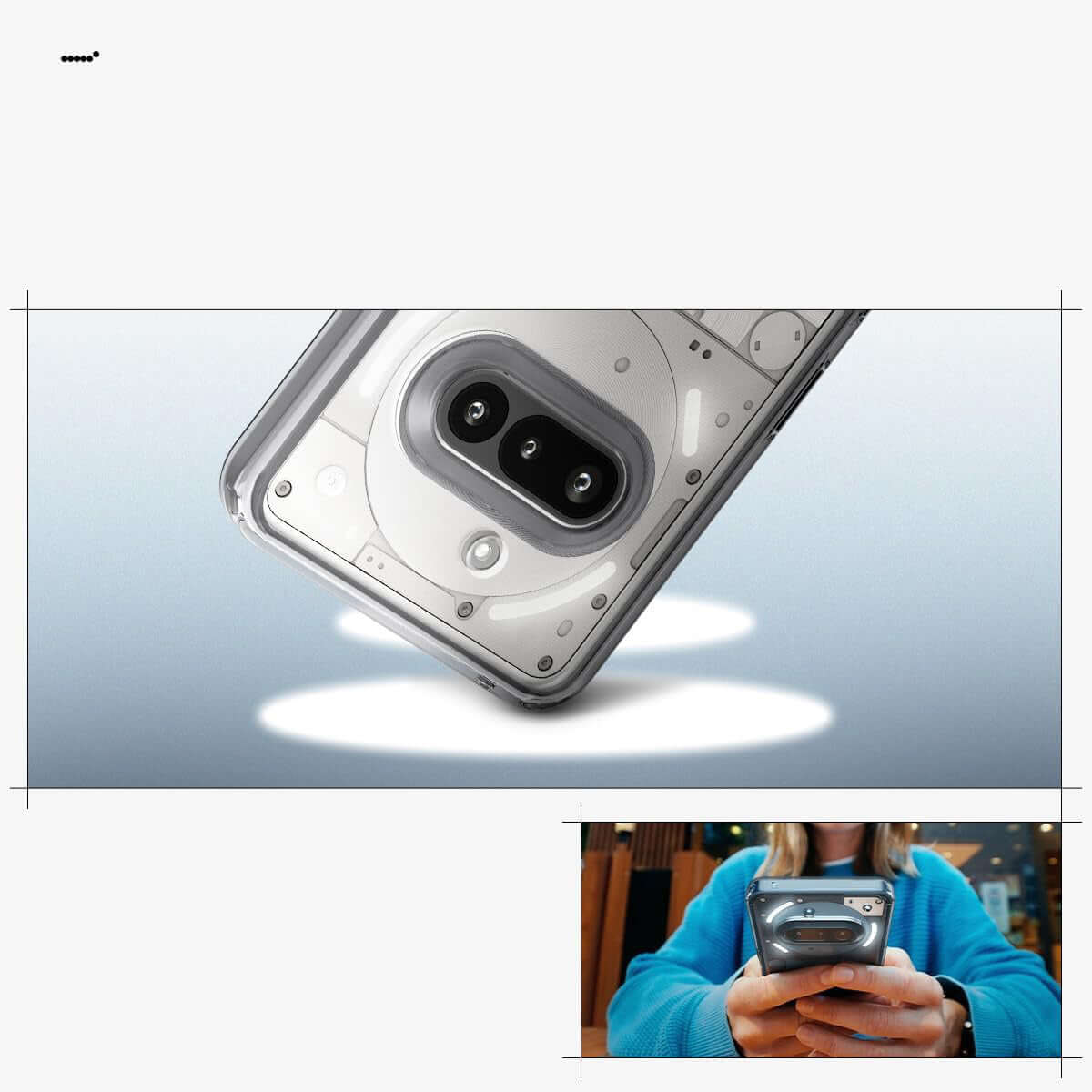 Handyhülle für Nothing Phone 3a, Spigen Ultra Hybrid, Transparent/Rauchfarben