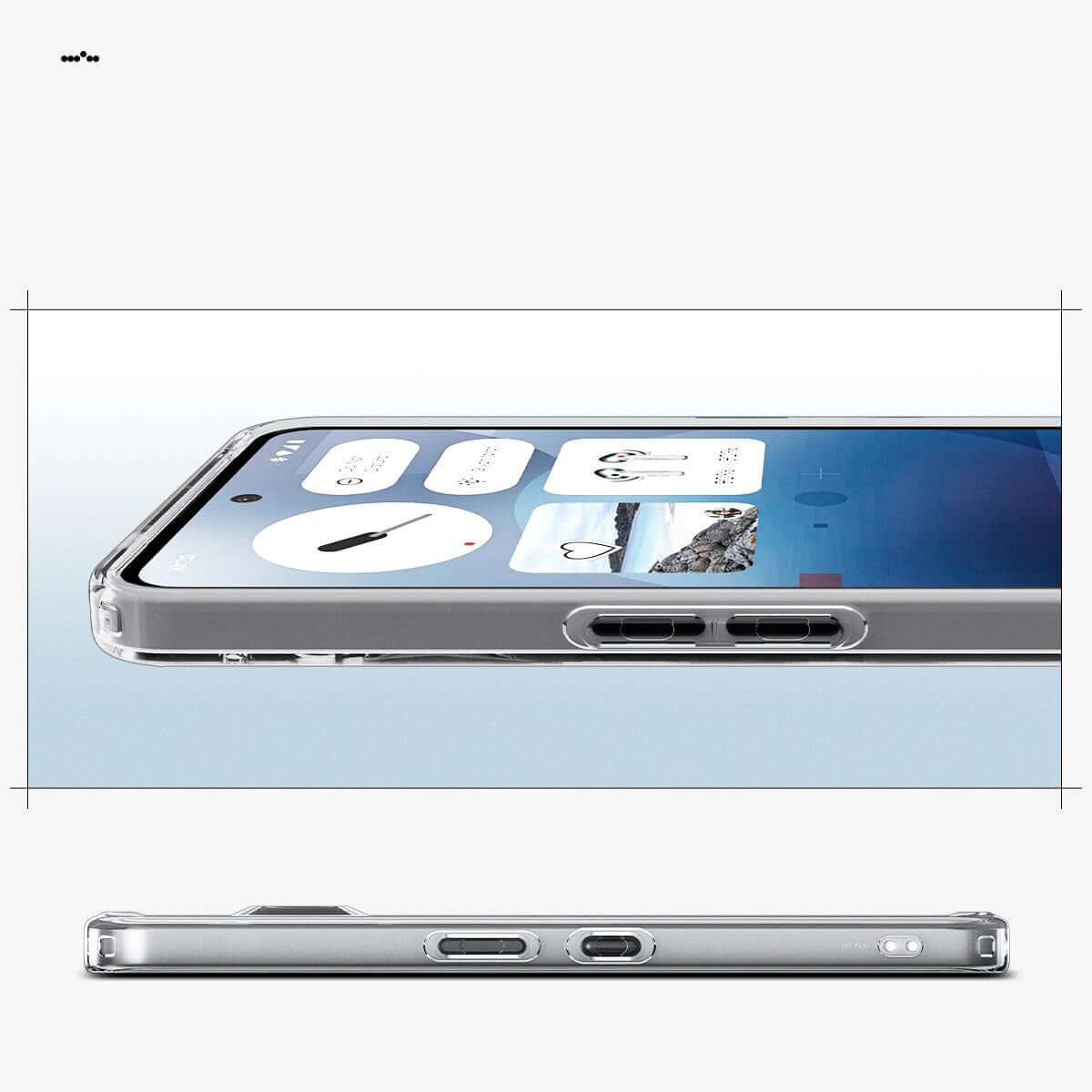 Handyhülle für Nothing Phone 3a, Spigen Ultra Hybrid, Transparent/Rauchfarben