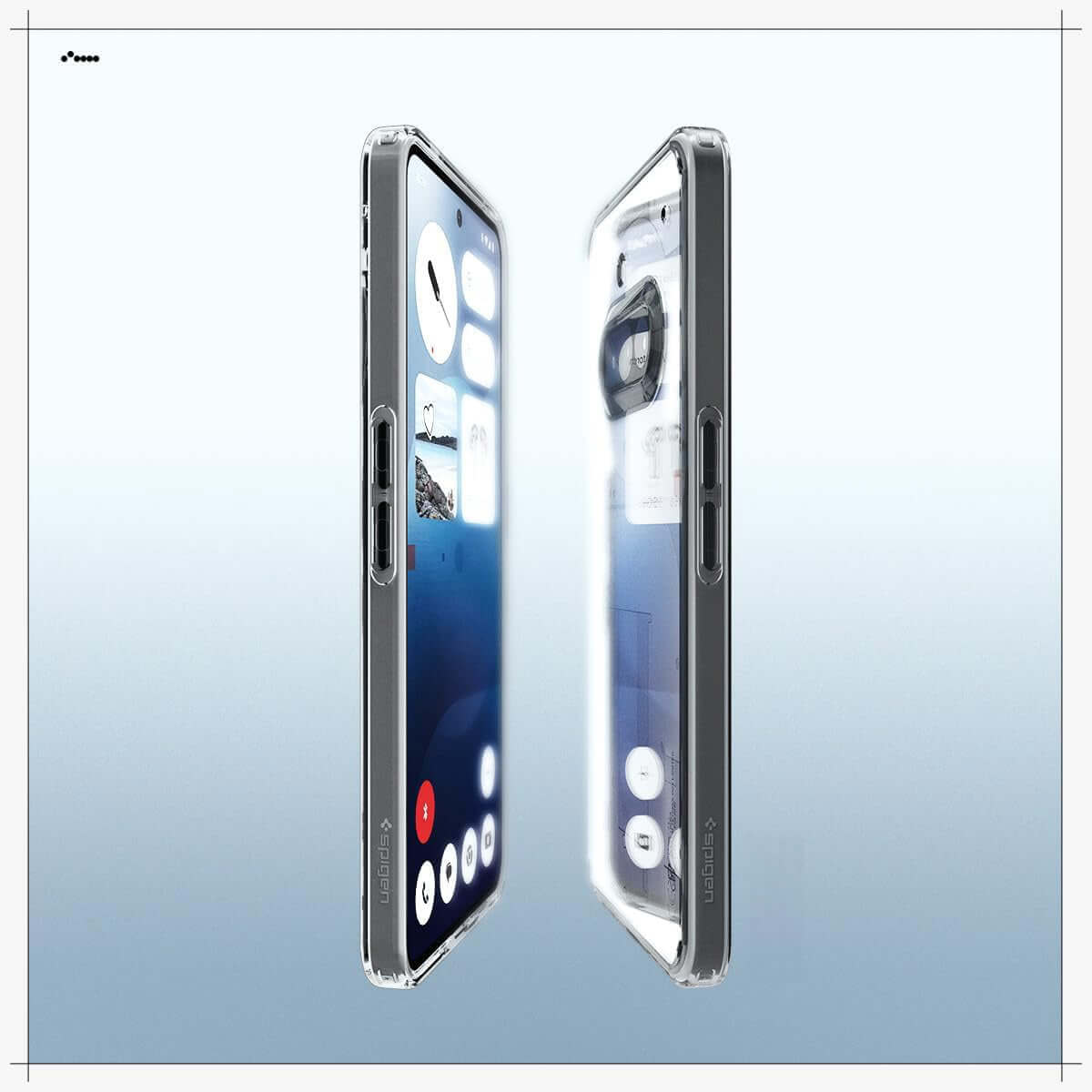 Handyhülle für Nothing Phone 3a, Spigen Ultra Hybrid, Transparent/Rauchfarben