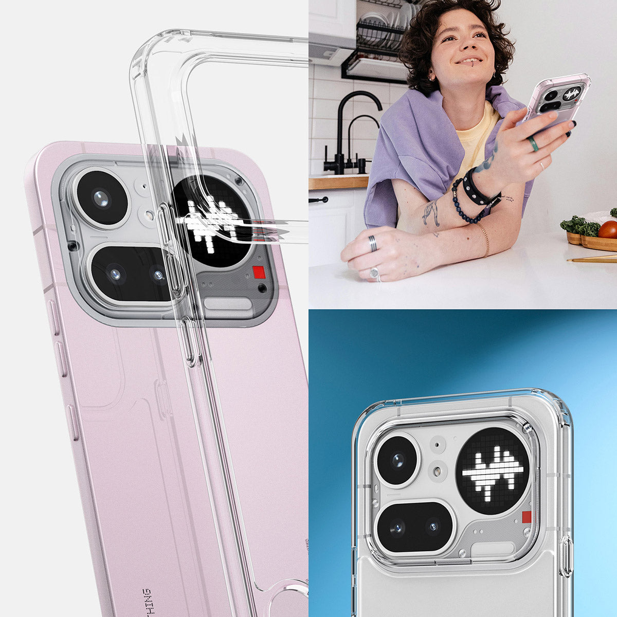 Handyhülle für Nothing Phone 4a Pro, Spigen Ultra Hybrid, Transparent