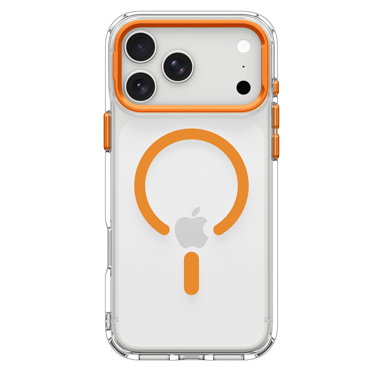 Handyhülle für iPhone 18 Pro / 17 Pro, Spigen Ultra Hybrid Optik S Mag mit MagSafe, Transparent-Orange (10/12)