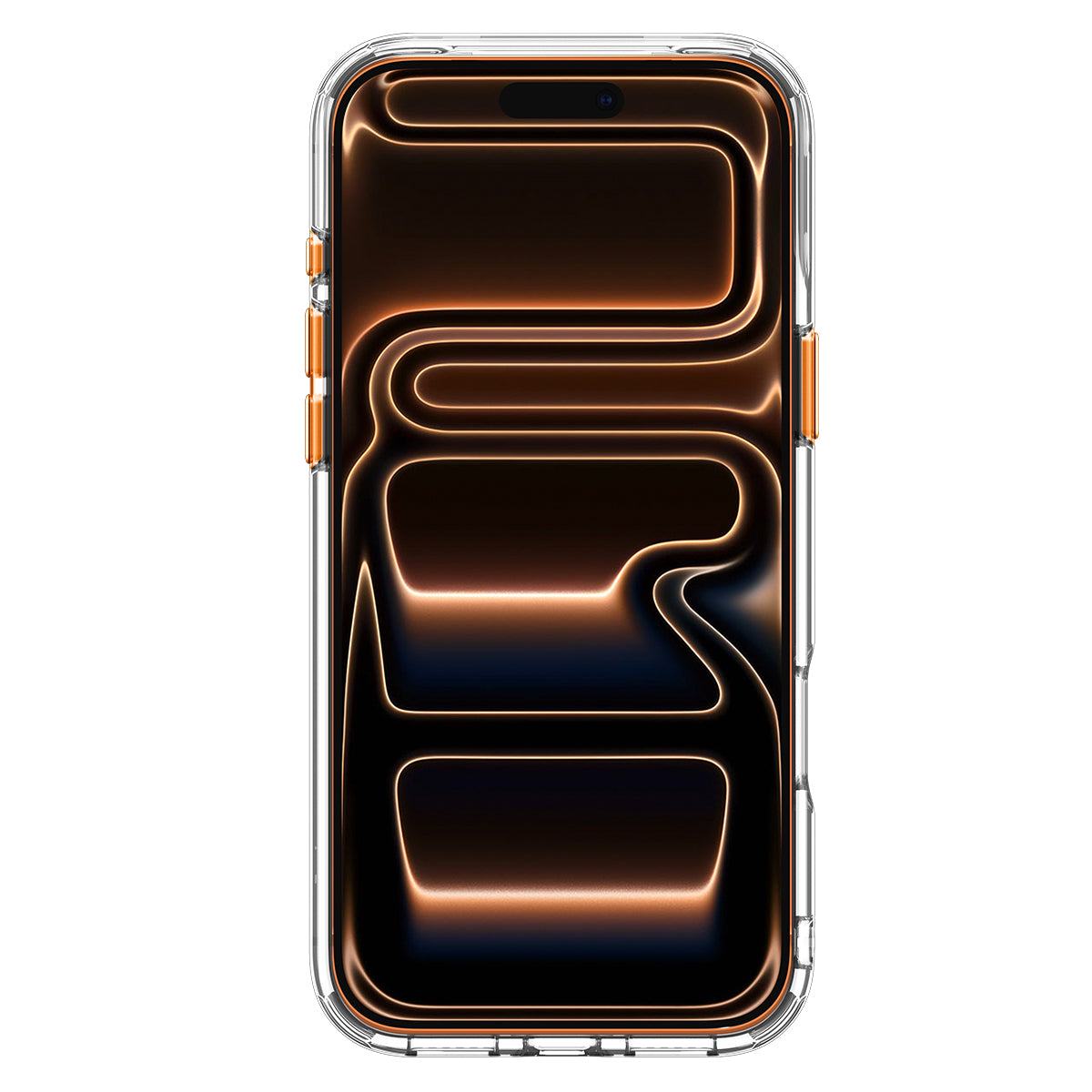 Handyhülle für iPhone 18 Pro / 17 Pro, Spigen Ultra Hybrid Optik S Mag mit MagSafe, Transparent-Orange (11/12)