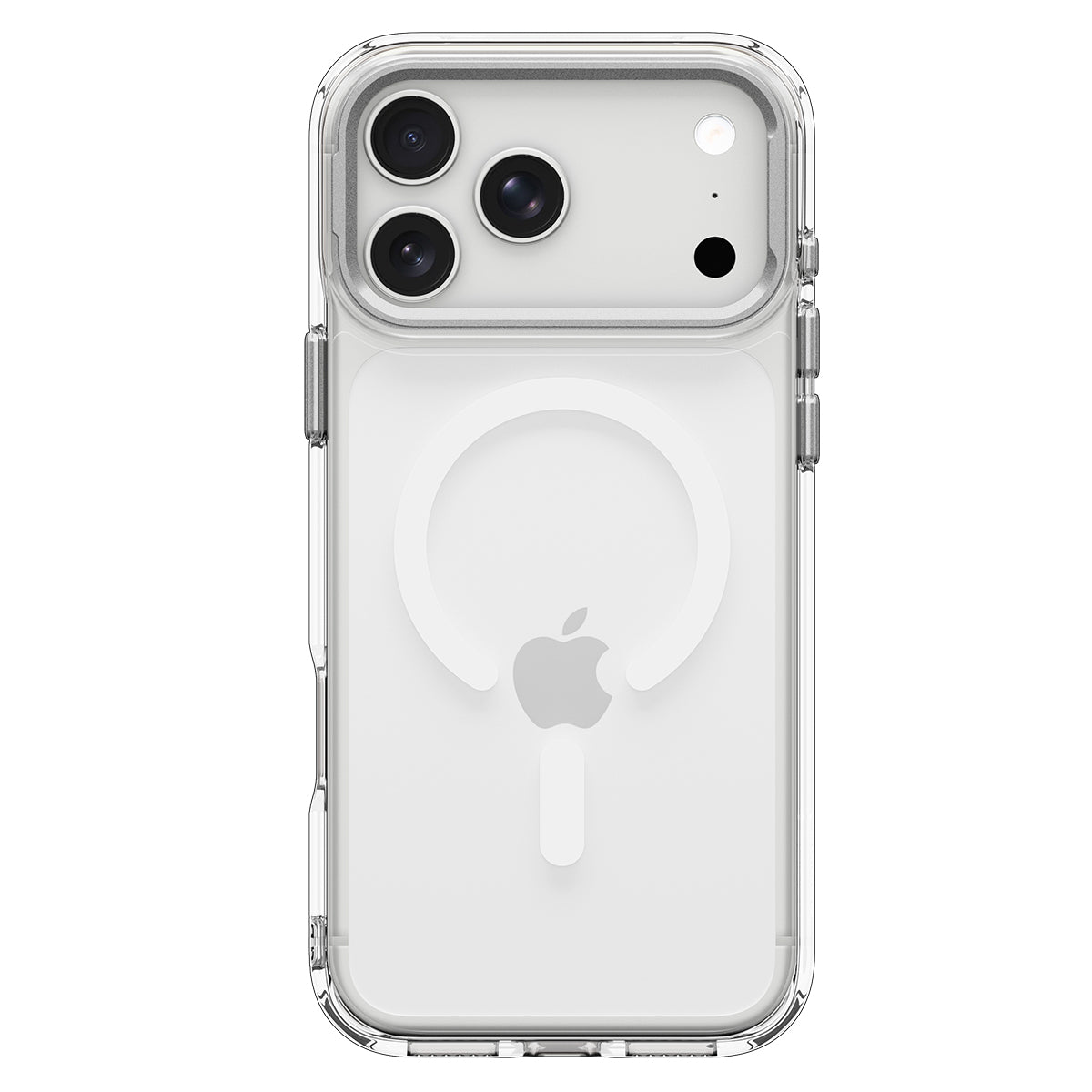 Handyhülle für iPhone 18 Pro / 17 Pro, Spigen Ultra Hybrid Optik S Mag mit MagSafe, Transparent-Silbern (10/12)