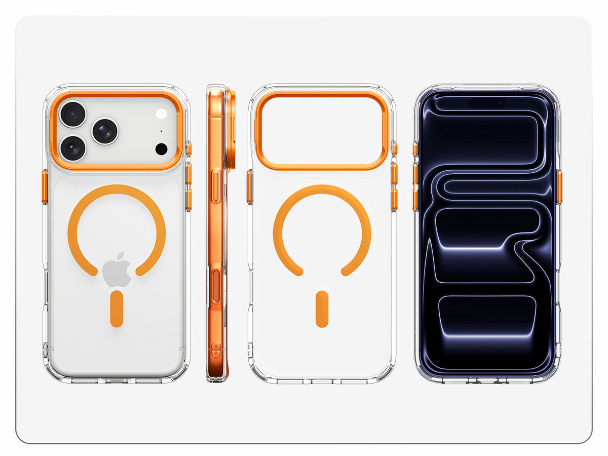 Handyhülle für iPhone 18 Pro Max / 17 Pro Max, Spigen Ultra Hybrid Optik S Mag mit MagSafe, Transparent-Orange (6/12)