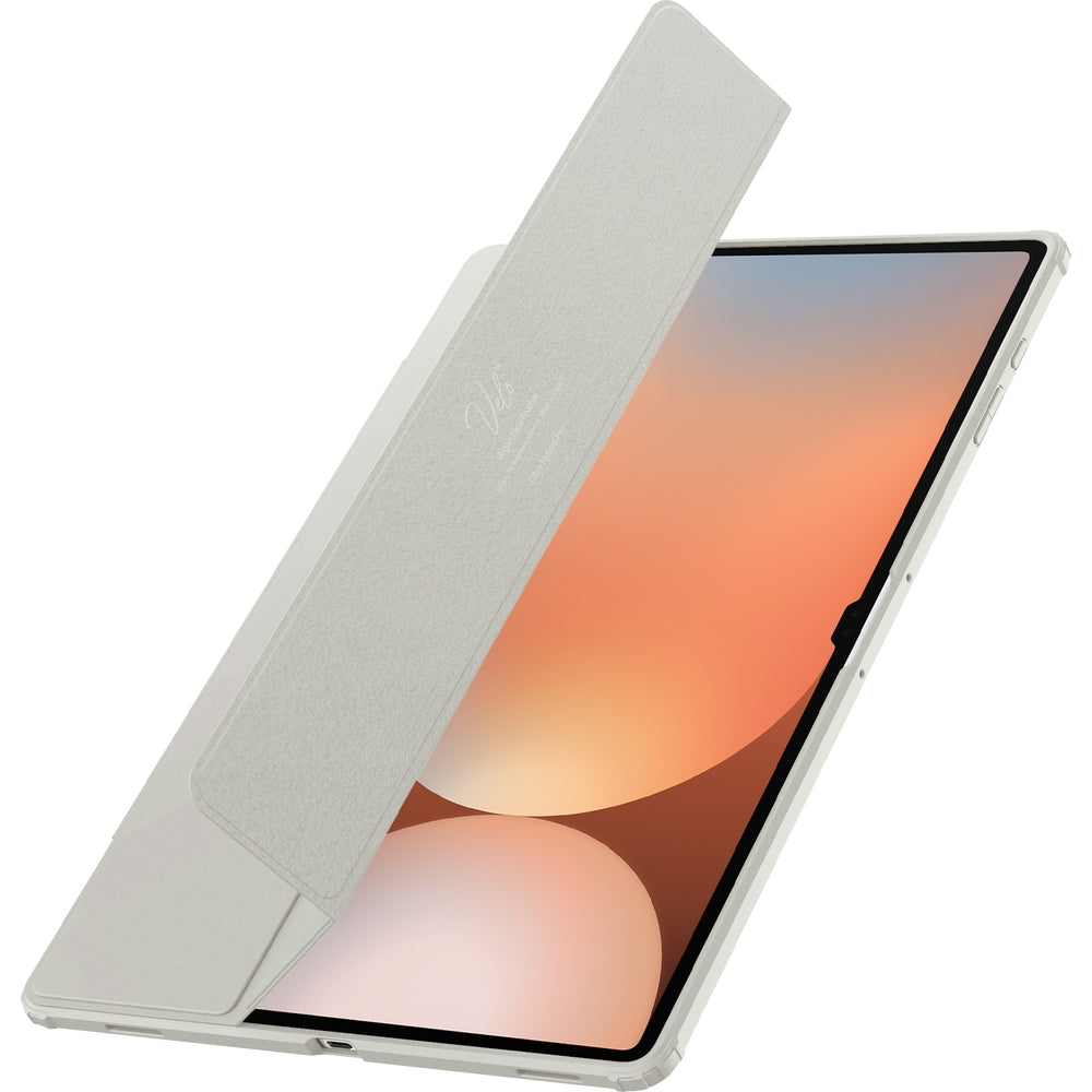 Hülle für Galaxy Tab S10 Ultra / S9 Ultra / S8 Ultra, Spigen Ultra Hybrid Pro, Grau-Transparent