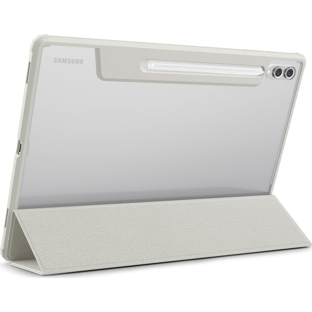 Hülle für Galaxy Tab S10 Ultra / S9 Ultra / S8 Ultra, Spigen Ultra Hybrid Pro, Grau-Transparent