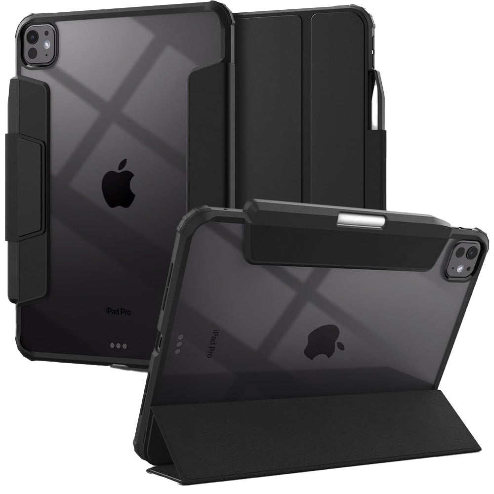 Schutzhülle für iPad Pro 11" 5 gen. 2024, Spigen Ultra Hybrid Pro, Schwarz und Transparent