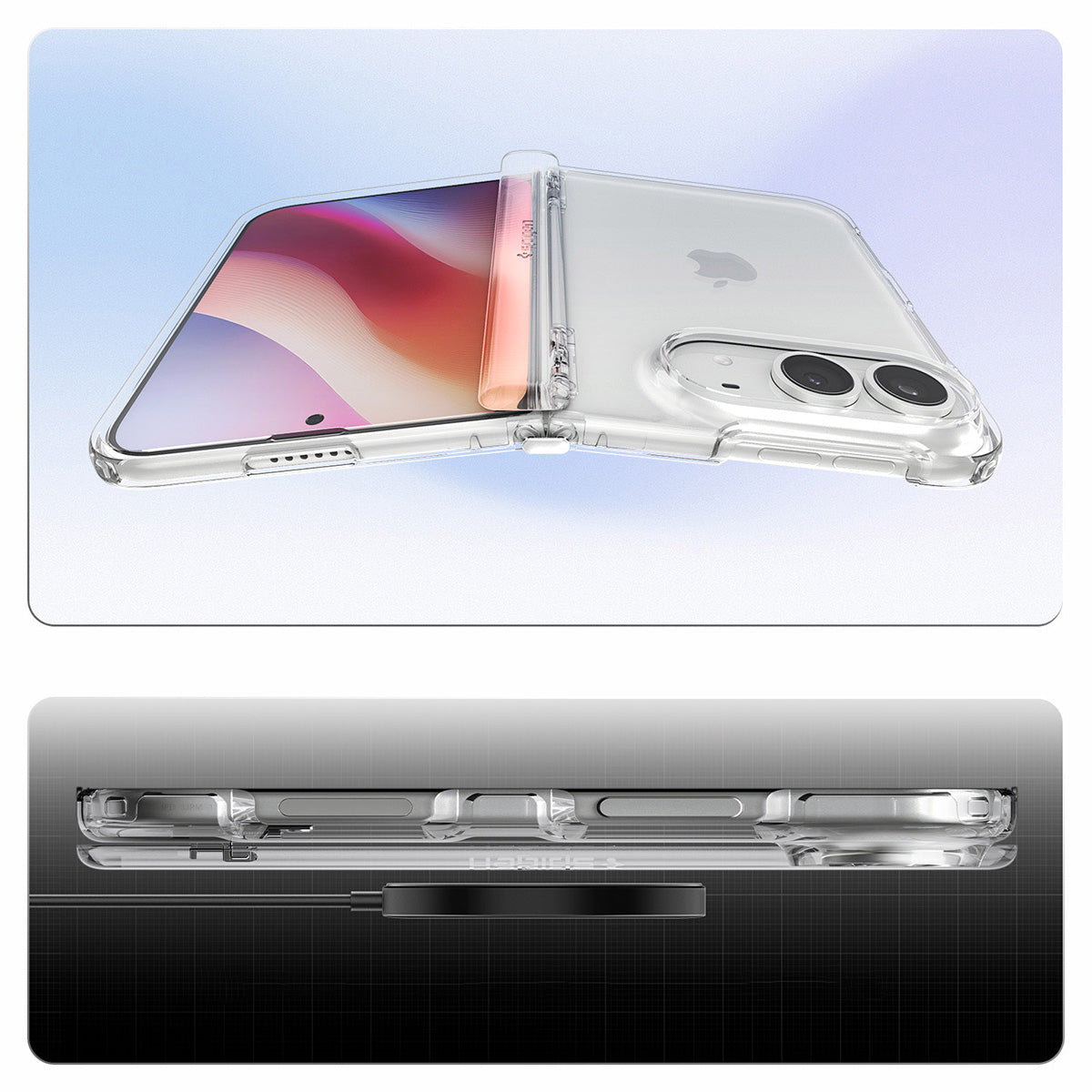 Handyhülle für iPhone Duo, Spigen Ultra Hybrid Pro, Transparent (3/15)